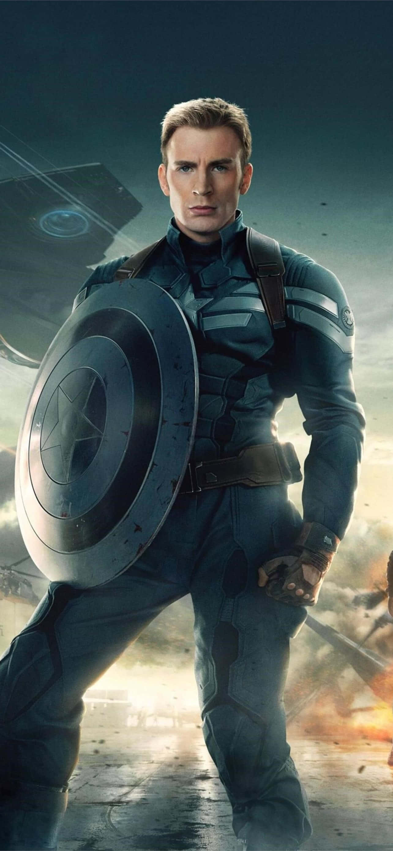 MCU हीरो स्टीव रोजर्स कैप्टन अमेरिका द विंटर सोल्जर बैकग्राउंड वॉलपेपर