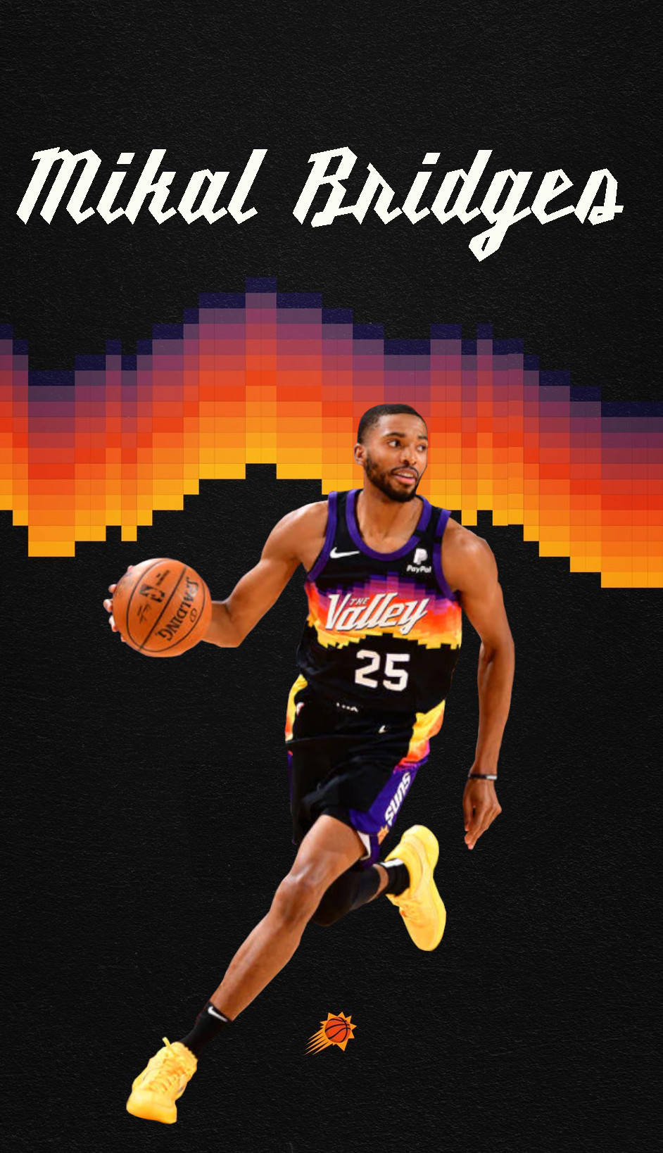 Mikal Bridges डिजिटल आर्टवर्क वॉलपेपर
