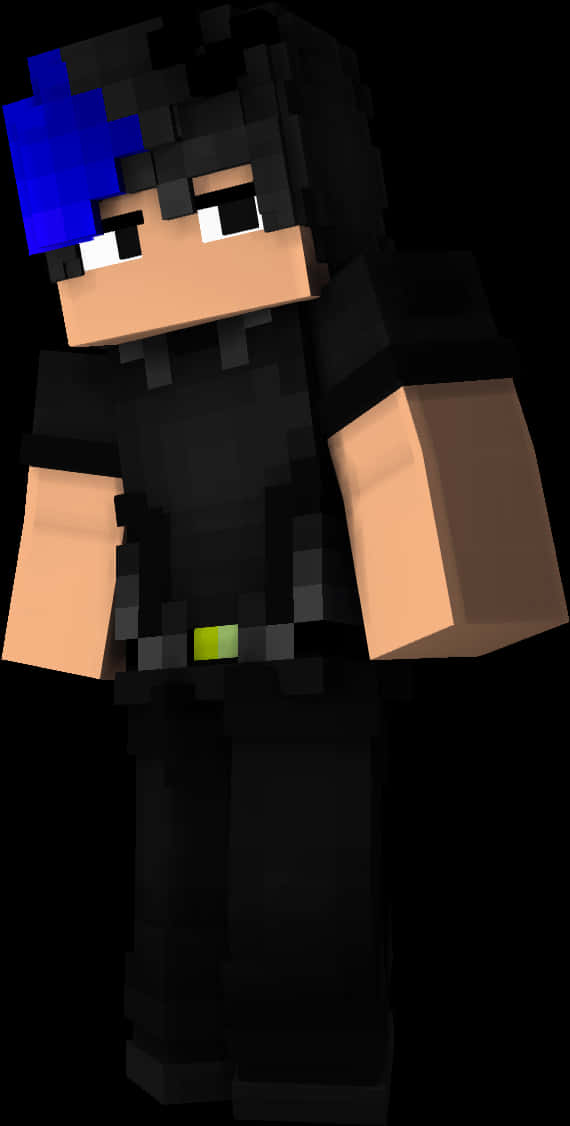 Minecraft_ नीले_ बालों_ वाला_ पात्र वॉलपेपर