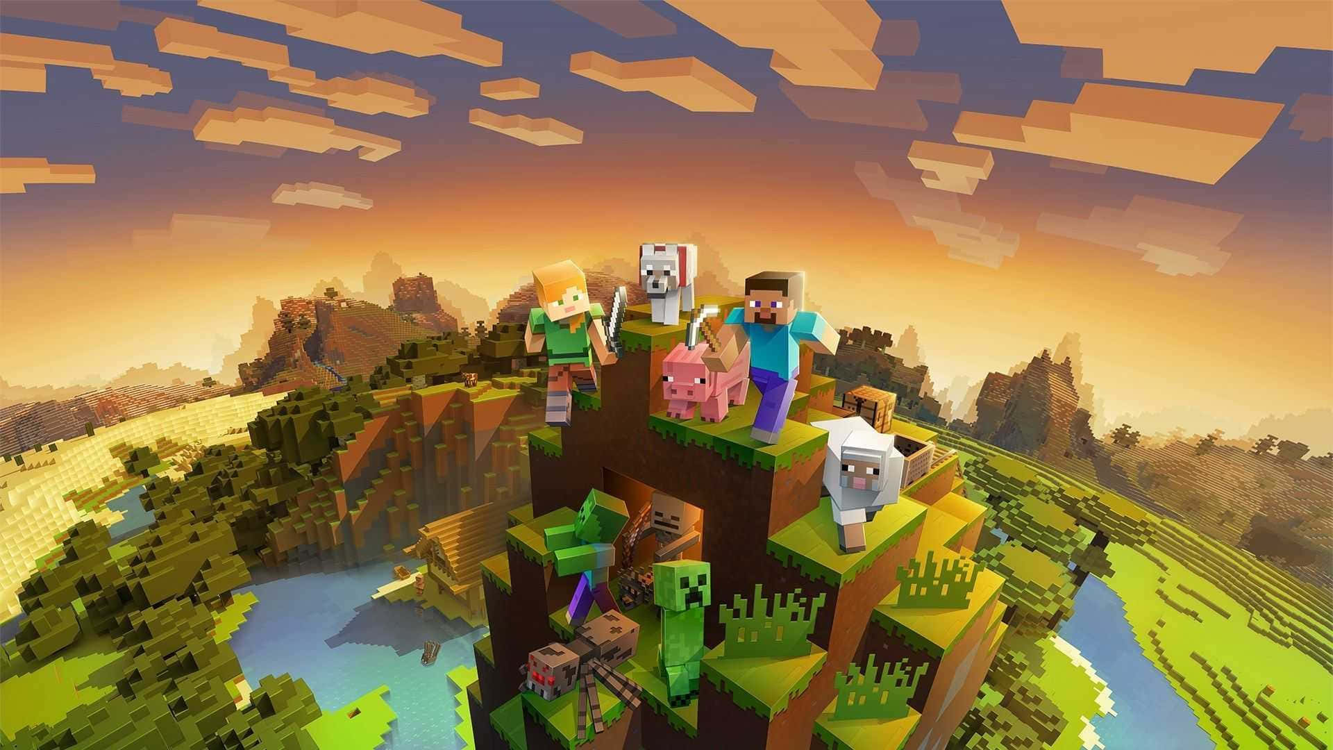 Minecraft बैकग्राउंड वॉलपेपर