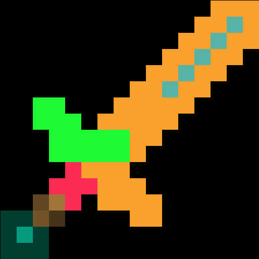 Minecraft_डायमंड_तलवार_पिक्सेल_कला.PNG वॉलपेपर