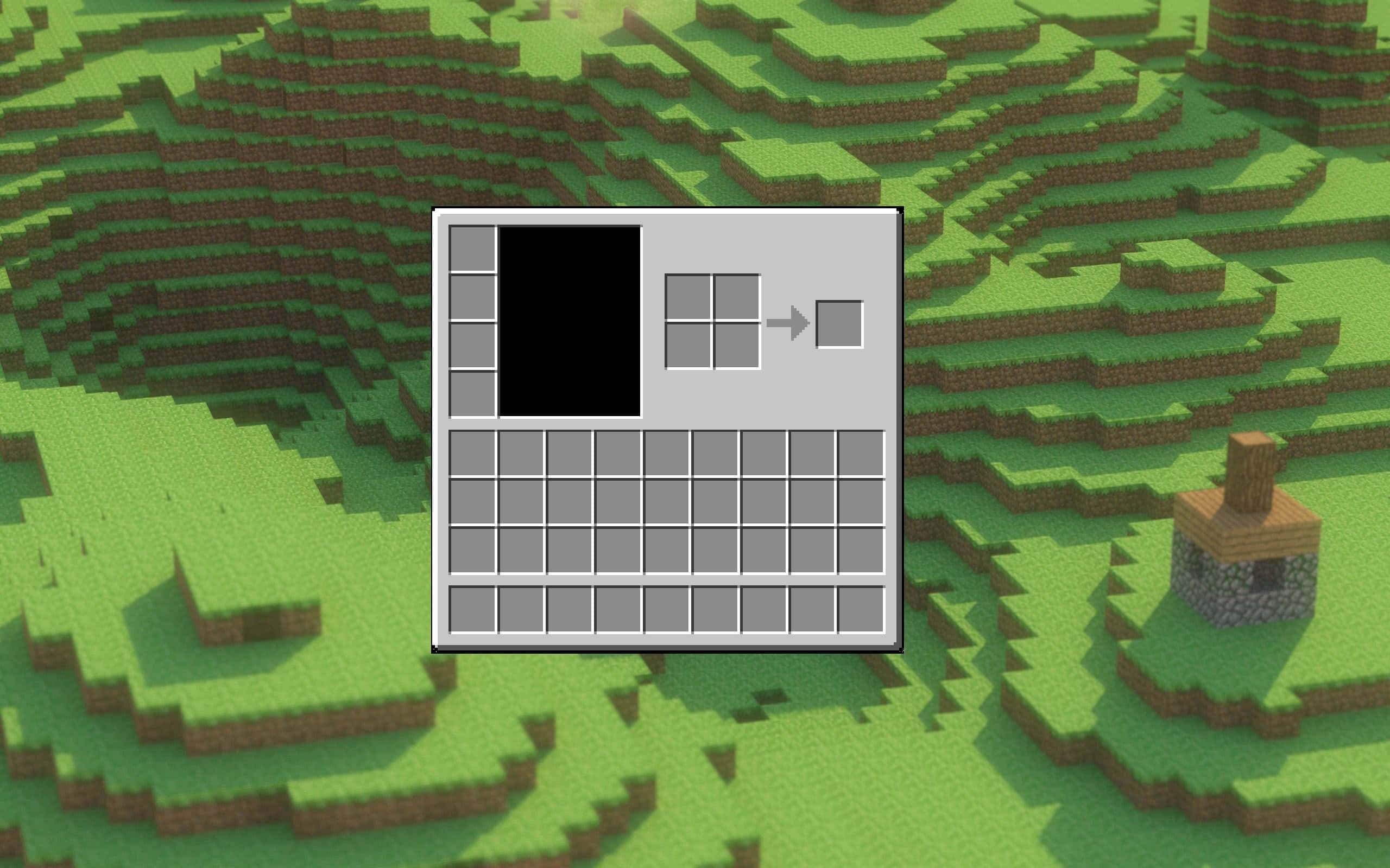 खाली Minecraft इन्वेंट्री वॉलपेपर