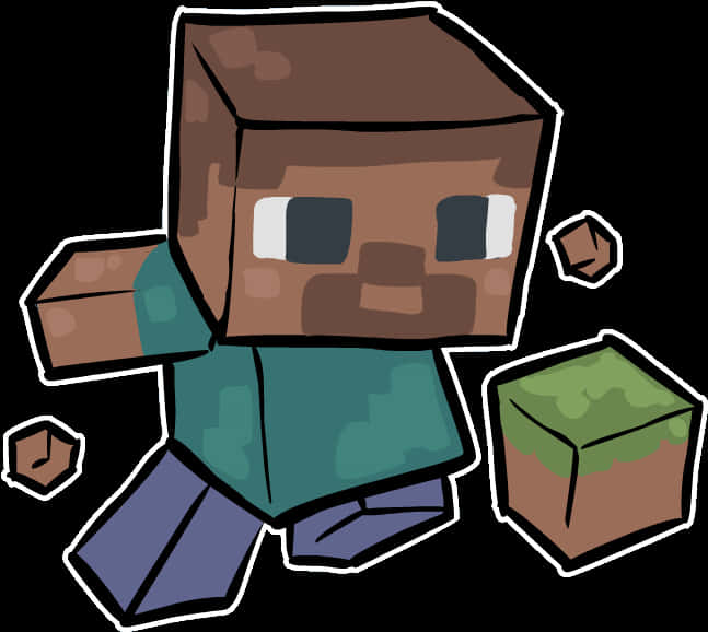 Minecraft_ चरित्र और ब्लॉक_ वेक्टर वॉलपेपर