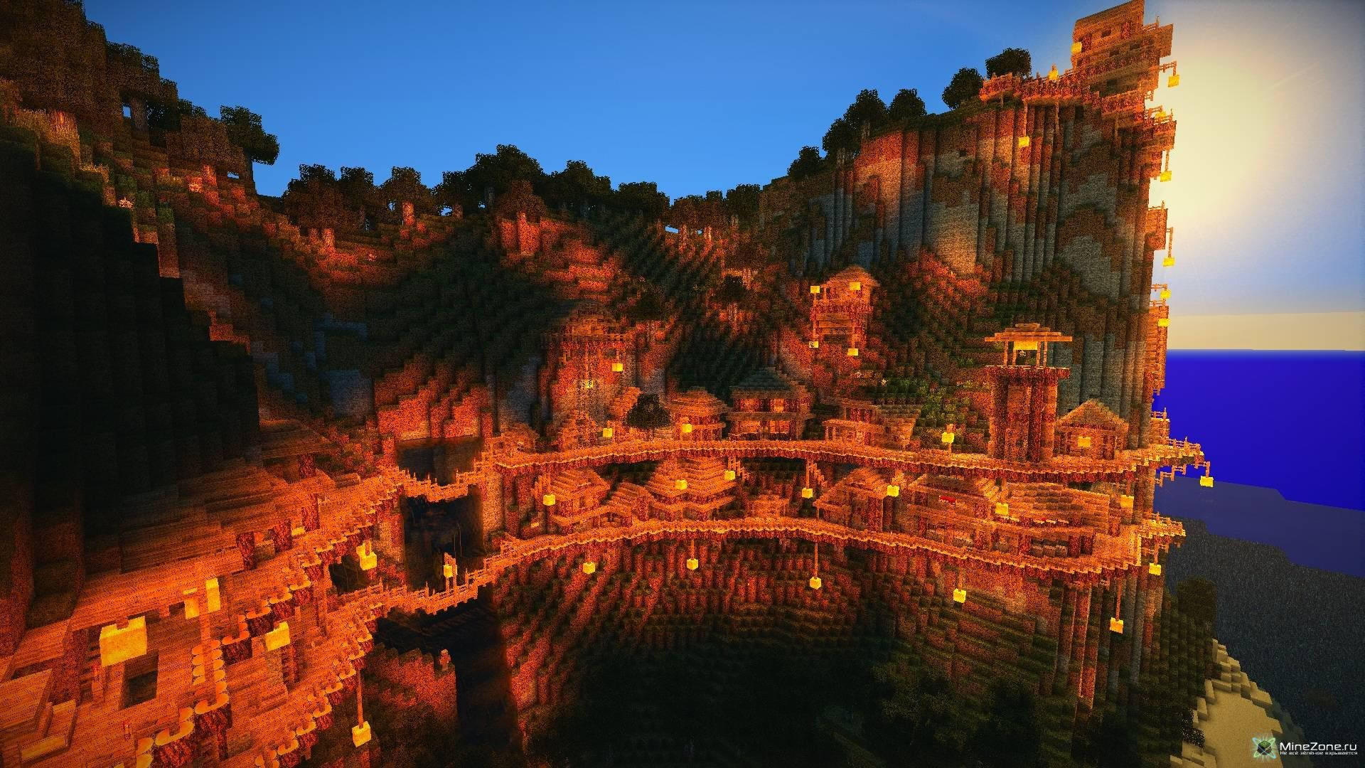 Minecraft एस्थेटिक ब्राउन कैसल वॉलपेपर