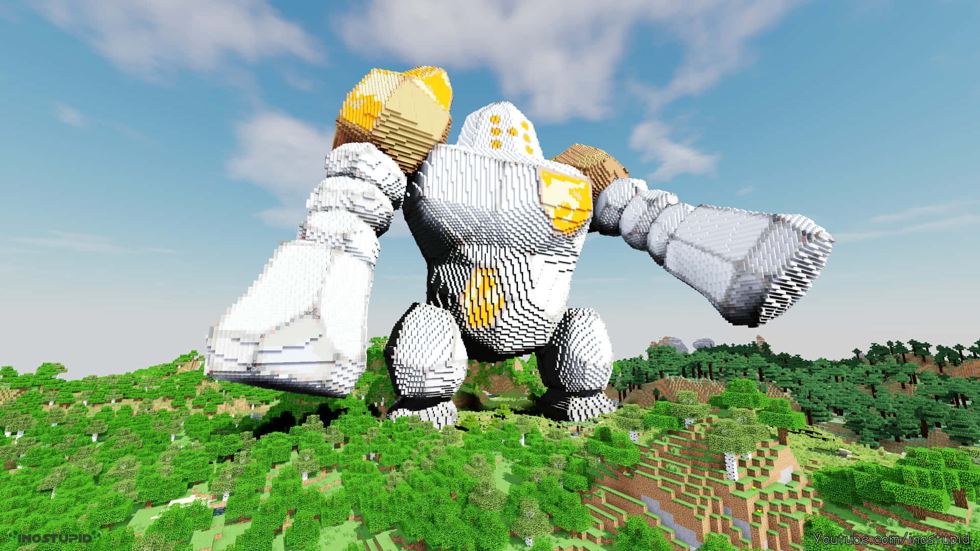 Minecraft में बना Regirock वॉलपेपर
