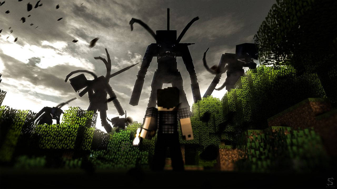 Minecraft भ्रष्ट गुलाम छापा हमला HD वॉलपेपर — माइनक्राफ्ट वॉलपेपर