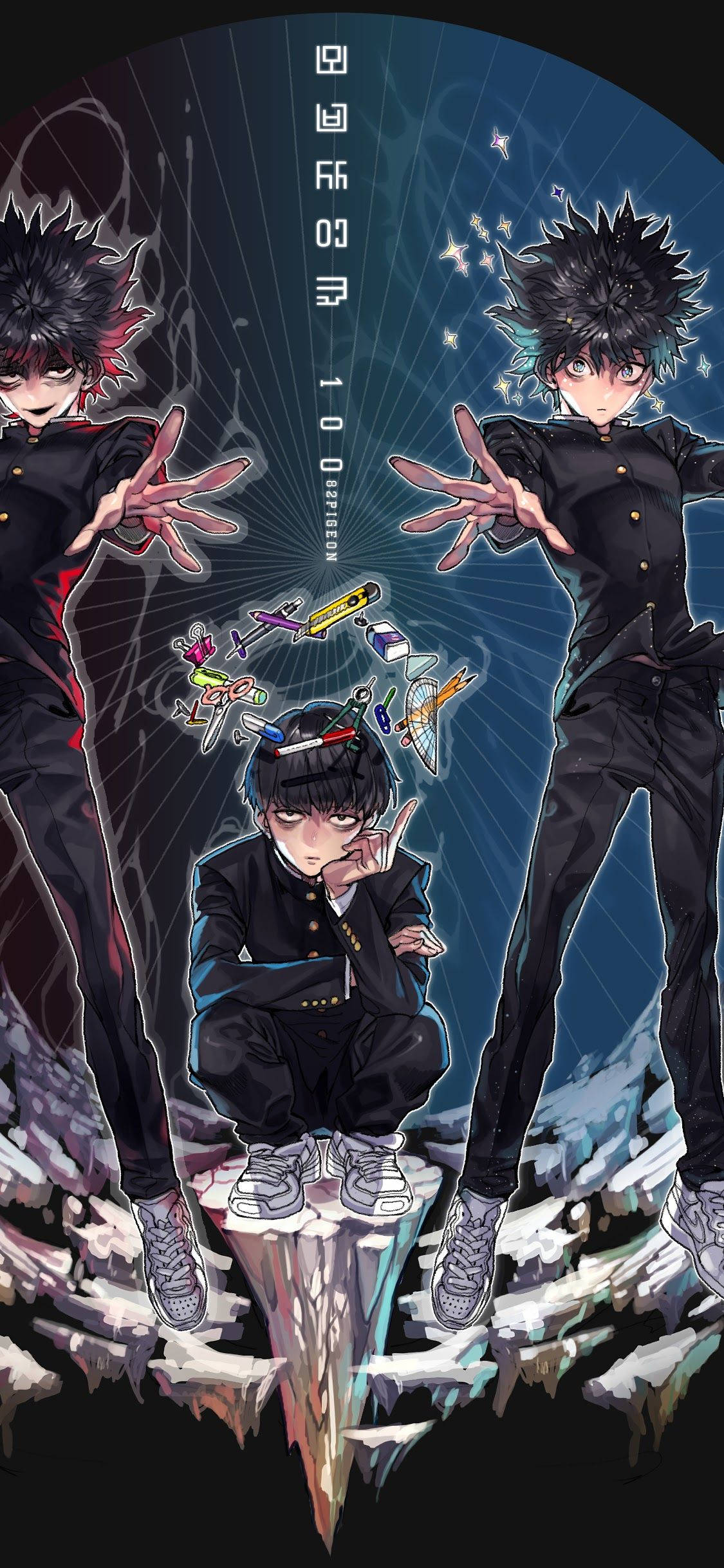 Mob Psycho 100 में शिगियो कागेयामा की यात्रा का अनुसरण करें वॉलपेपर