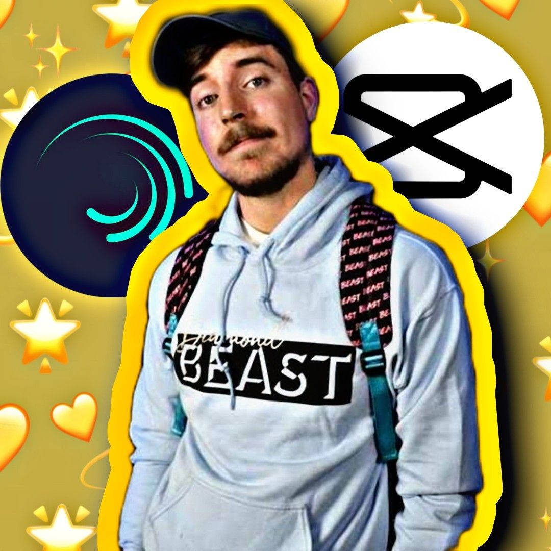 Mr Beast के साथ Alight Motion और Capcut वॉलपेपर