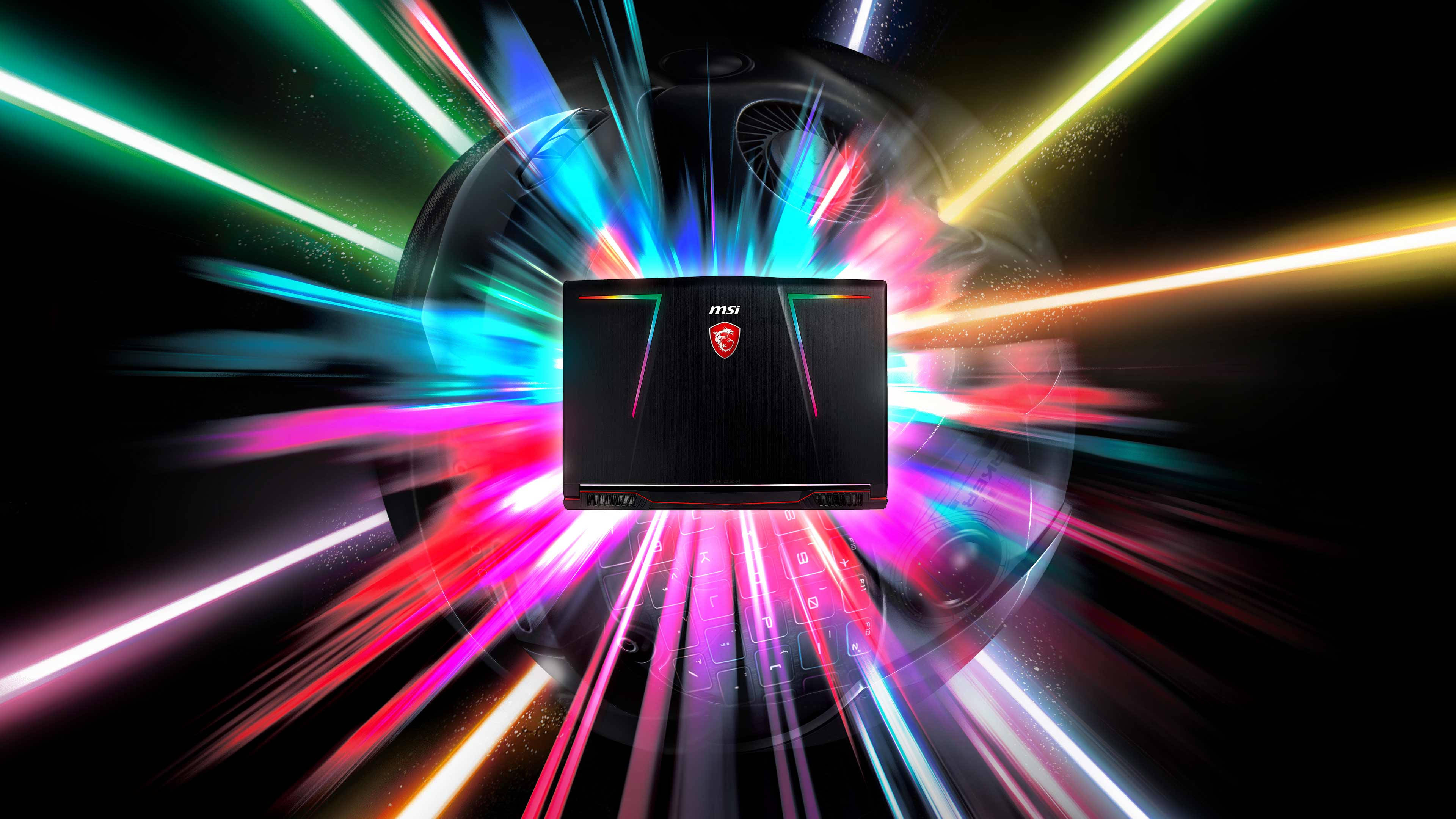MSI लैपटॉप RGB 4K वॉलपेपर