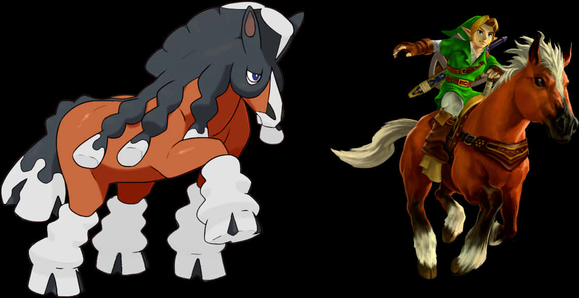 Mudsdale और Epona वॉलपेपर