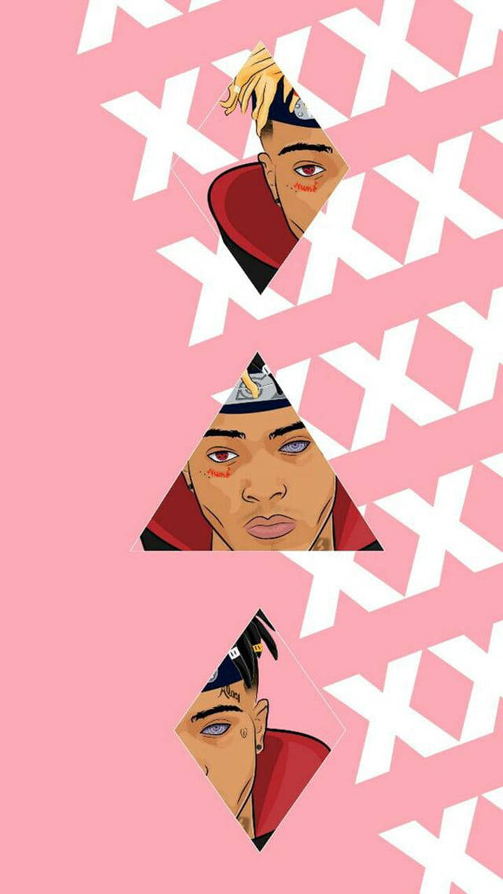 Naruto Live XXXTentacion कला गुलाबी सौंदर्य — नारुतो लाइव जीआईएफ वॉलपेपर