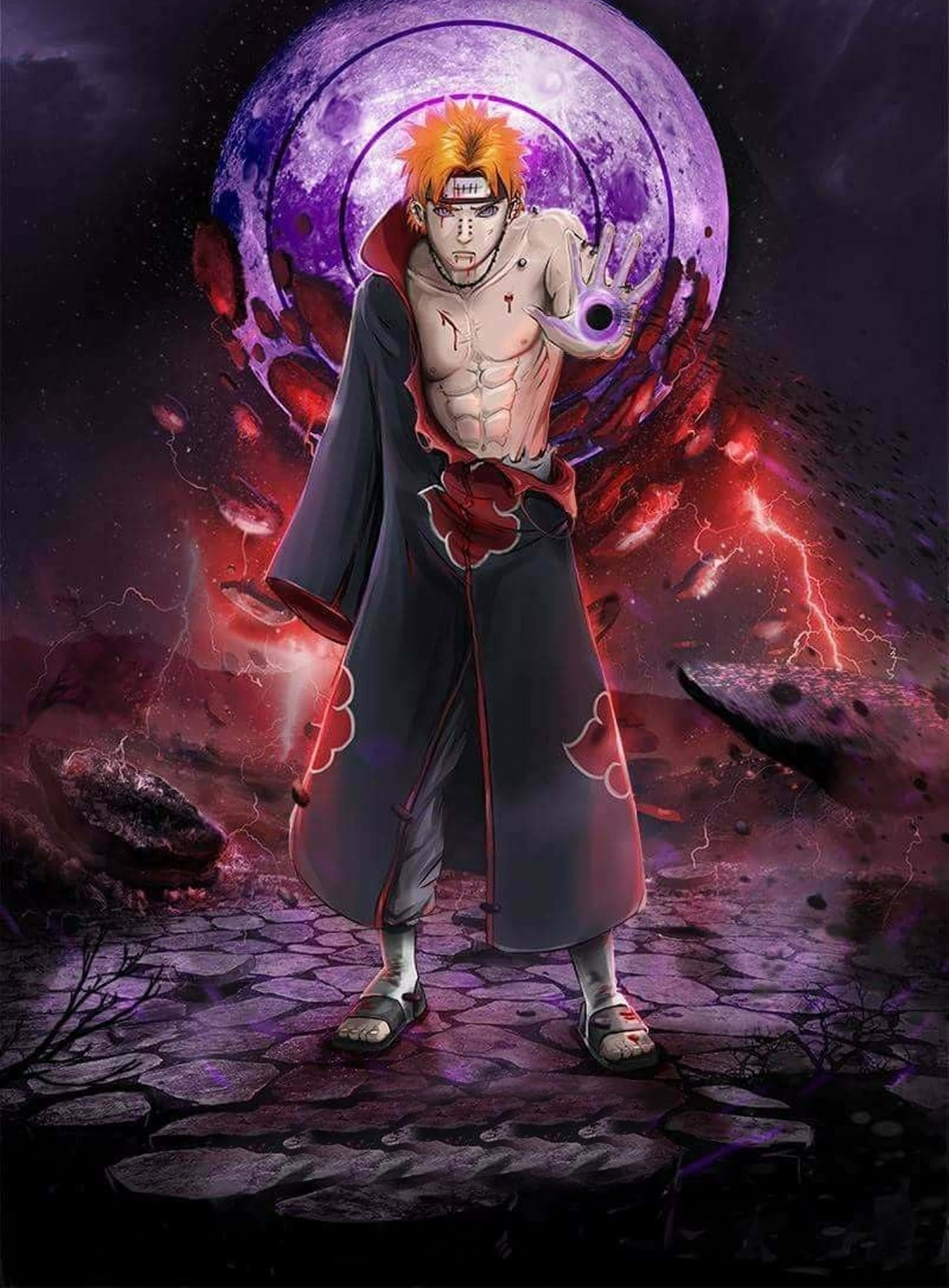 Naruto Pain का रूपांतरण 4K वॉलपेपर