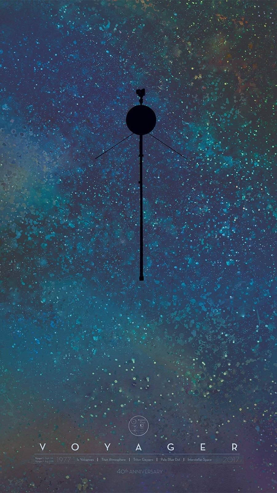 NASA iPhone Voyager 40वीं वर्षगांठ वॉलपेपर