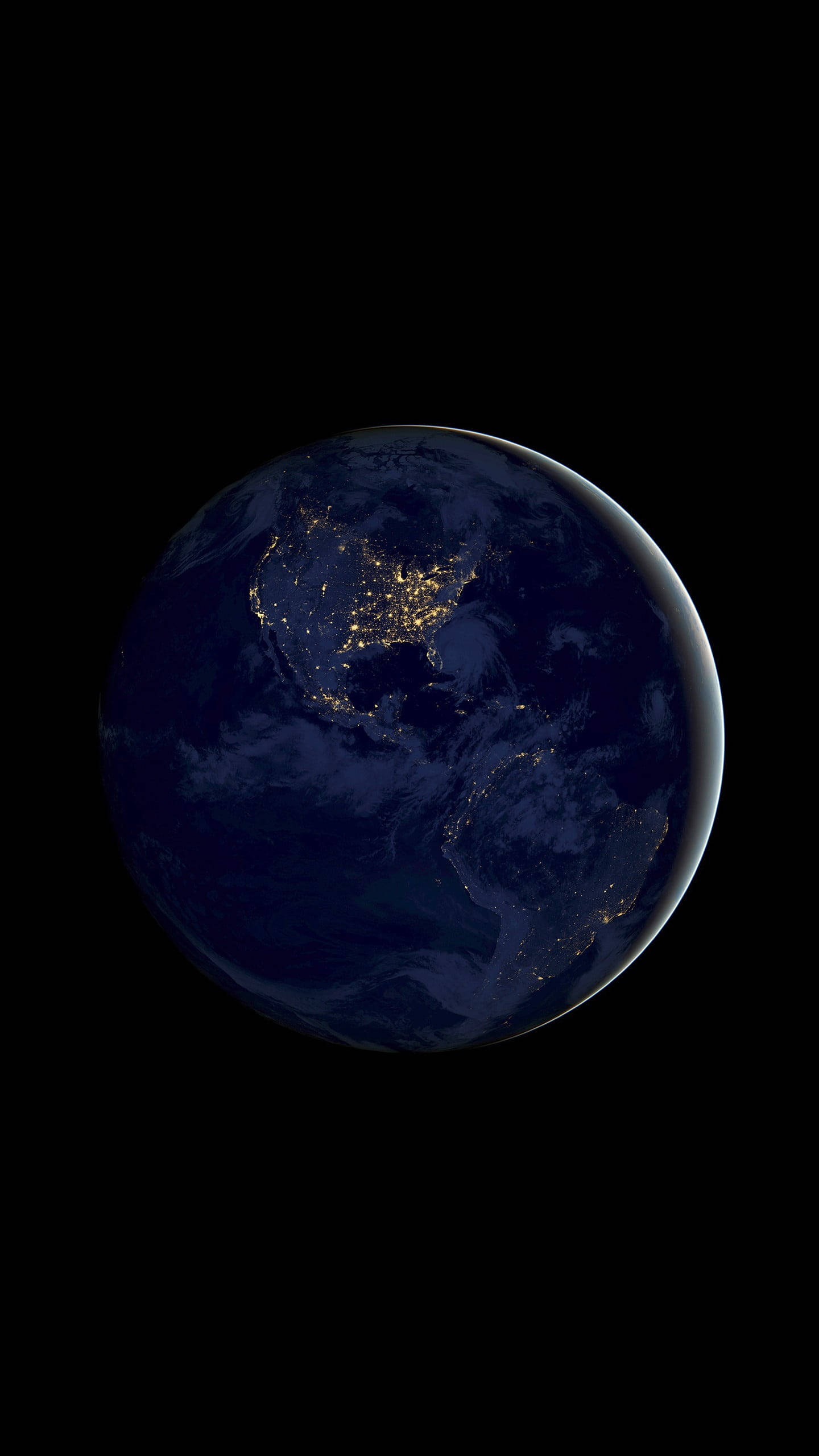 NASA iPhone रात्रि पृथ्वी वॉलपेपर