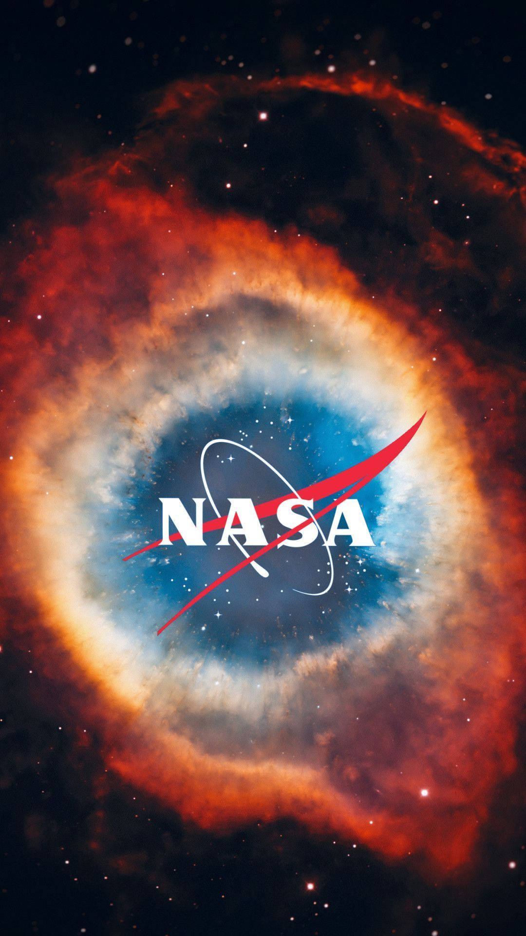 NASA लोगो नेबुला स्टाइल iPhone के लिए वॉलपेपर