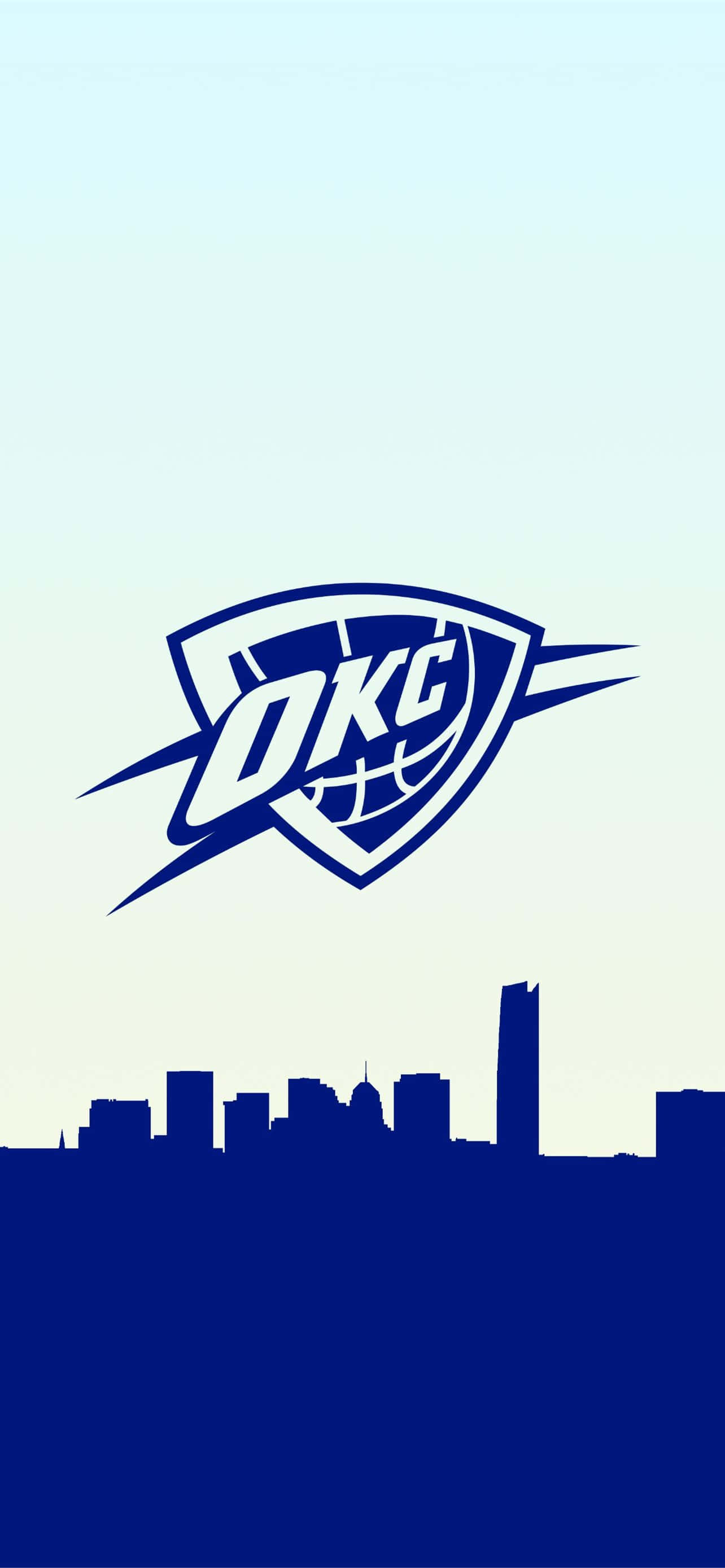 NBA बास्केटबॉल टीम Oklahoma City Thunders का लोगो वॉलपेपर
