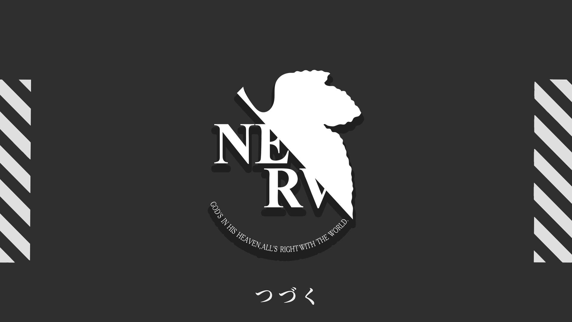NERV प्रतीक इवेंजेलियन 4K वॉलपेपर