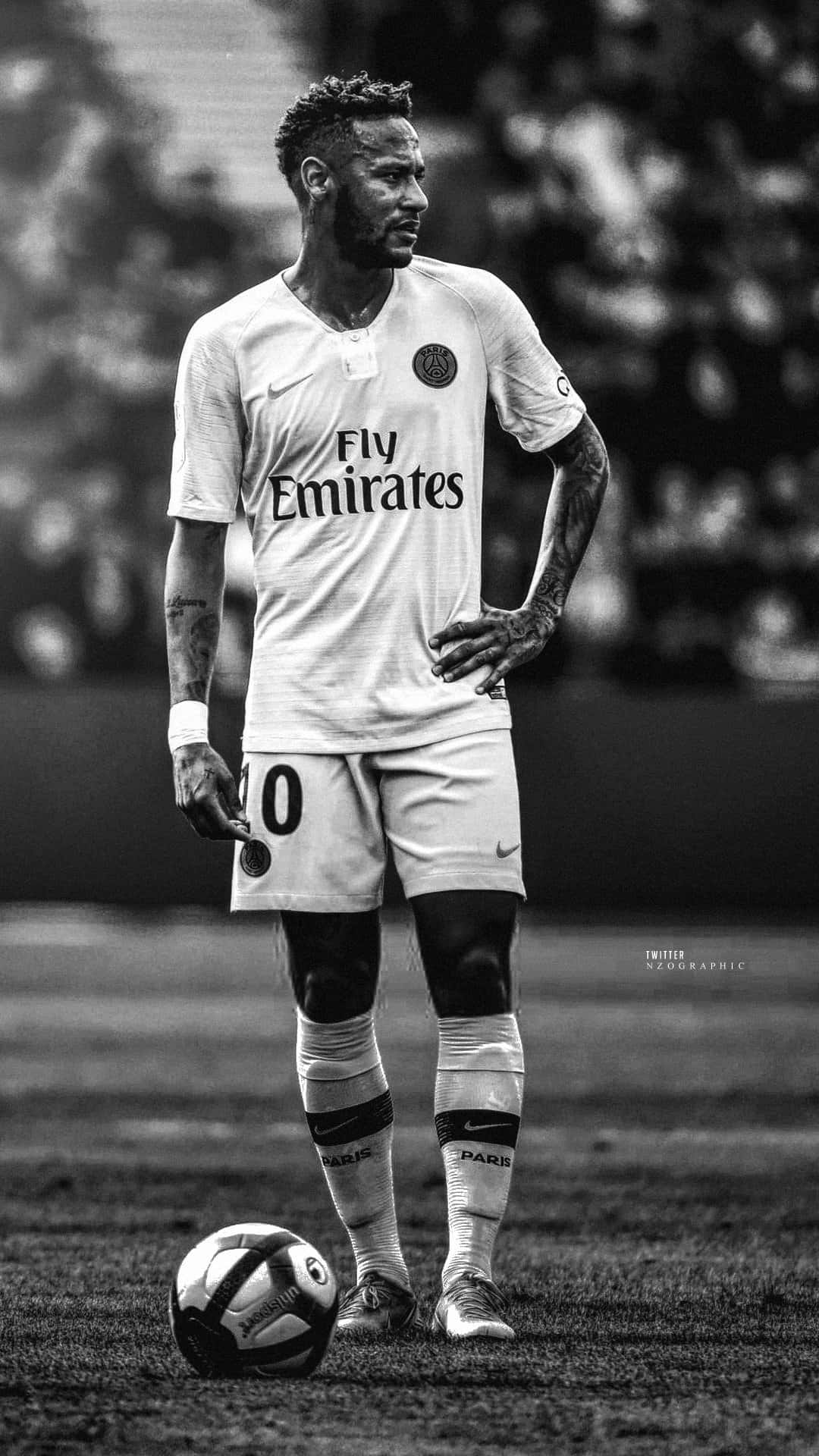 Neymar हाथ कमर पर iPhone वॉलपेपर