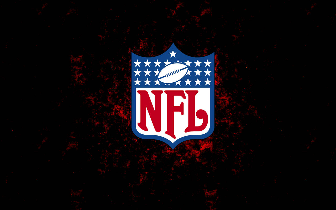 काले बैकग्राउंड पर NFL फुटबॉल लोगो वॉलपेपर
