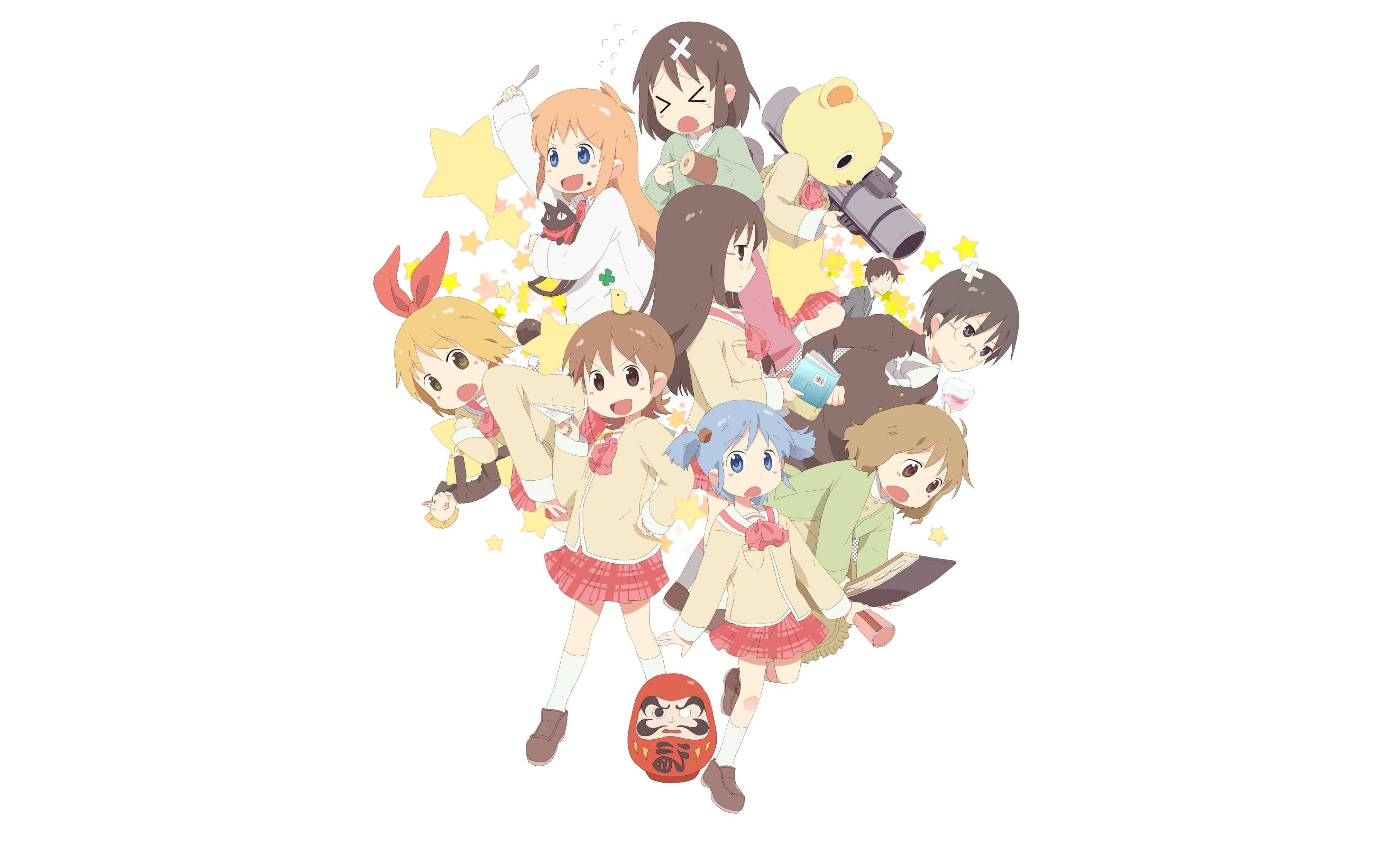 Nichijou मुख्य कलाकार वॉलपेपर