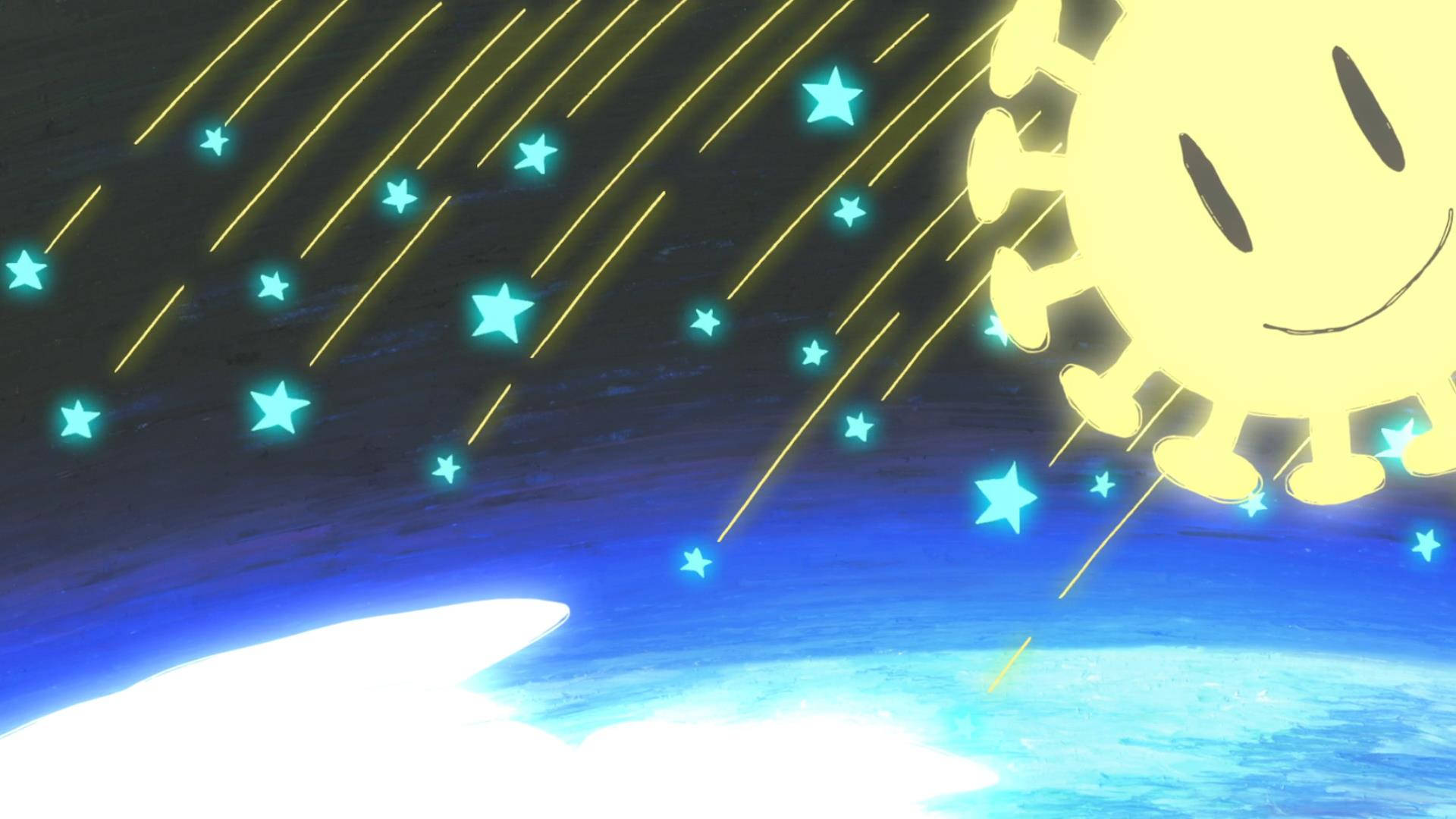 Nichijou सूरज और तारे वॉलपेपर