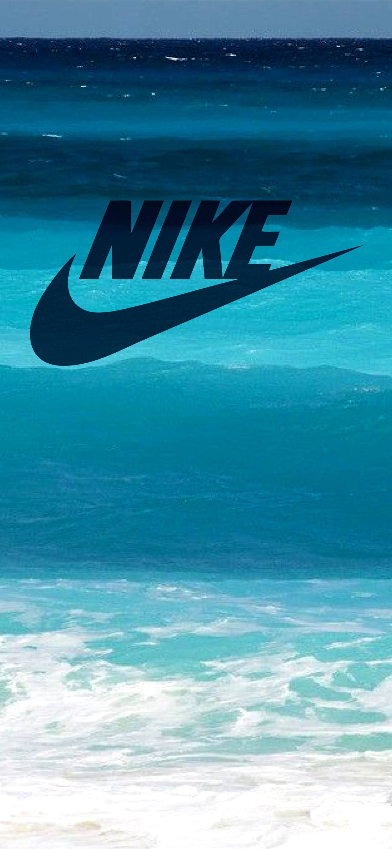 लहरें किनारा Nike iPhone पृष्ठभूमि वॉलपेपर