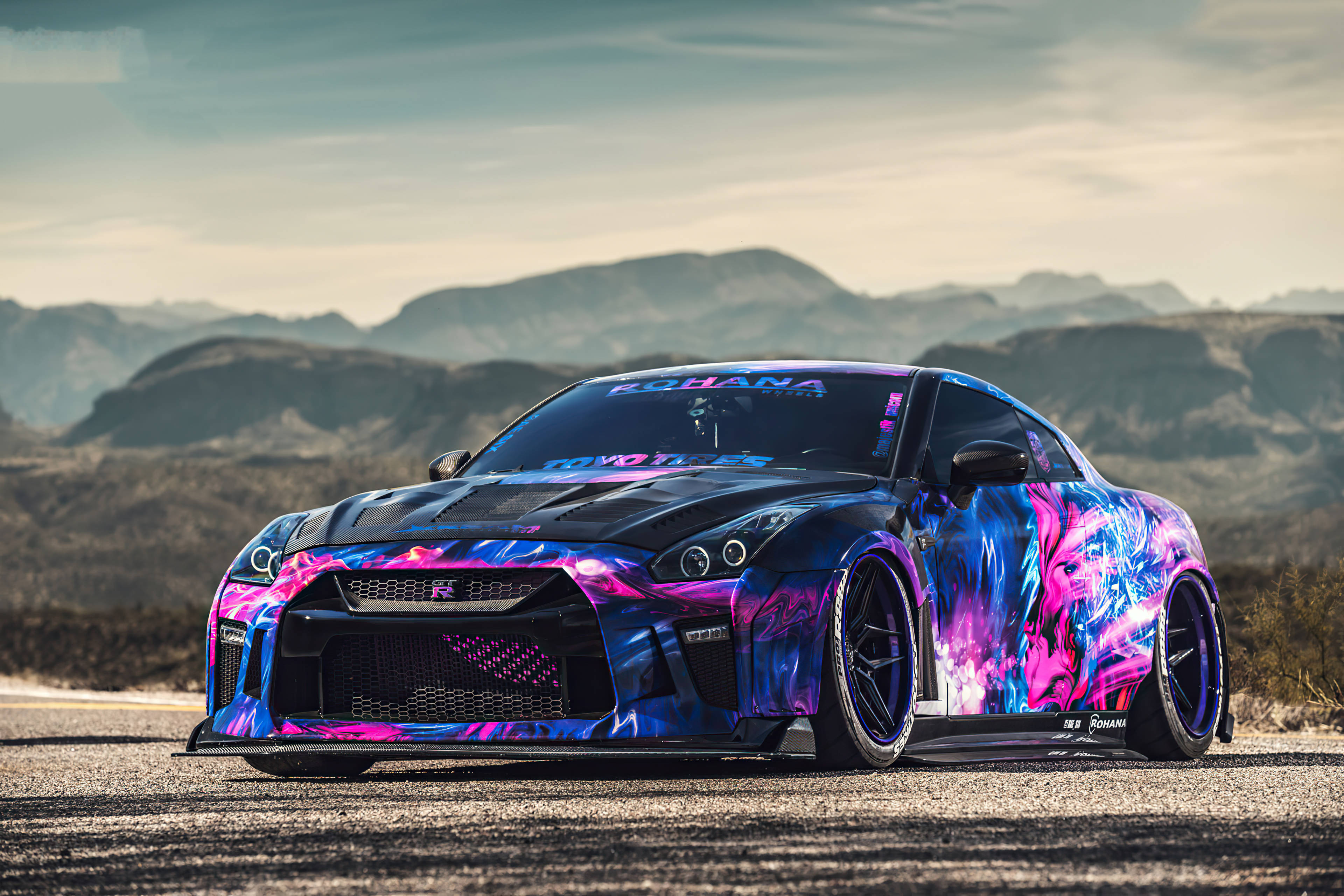 अत्यधिक विस्तृत Nissan GT R 4K वॉलपेपर