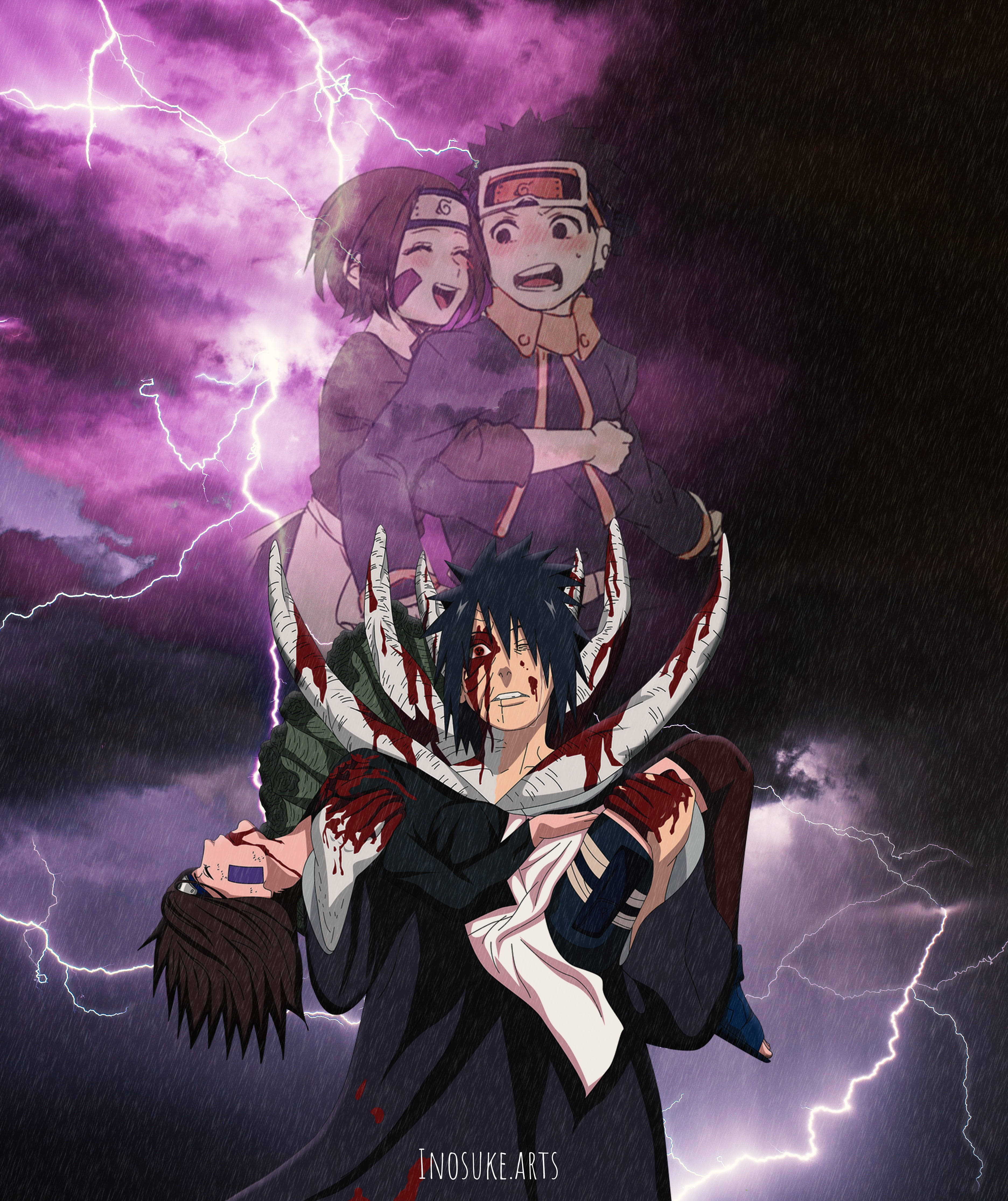 Obito Uchiha का रिन के लिए शोक 4K वॉलपेपर