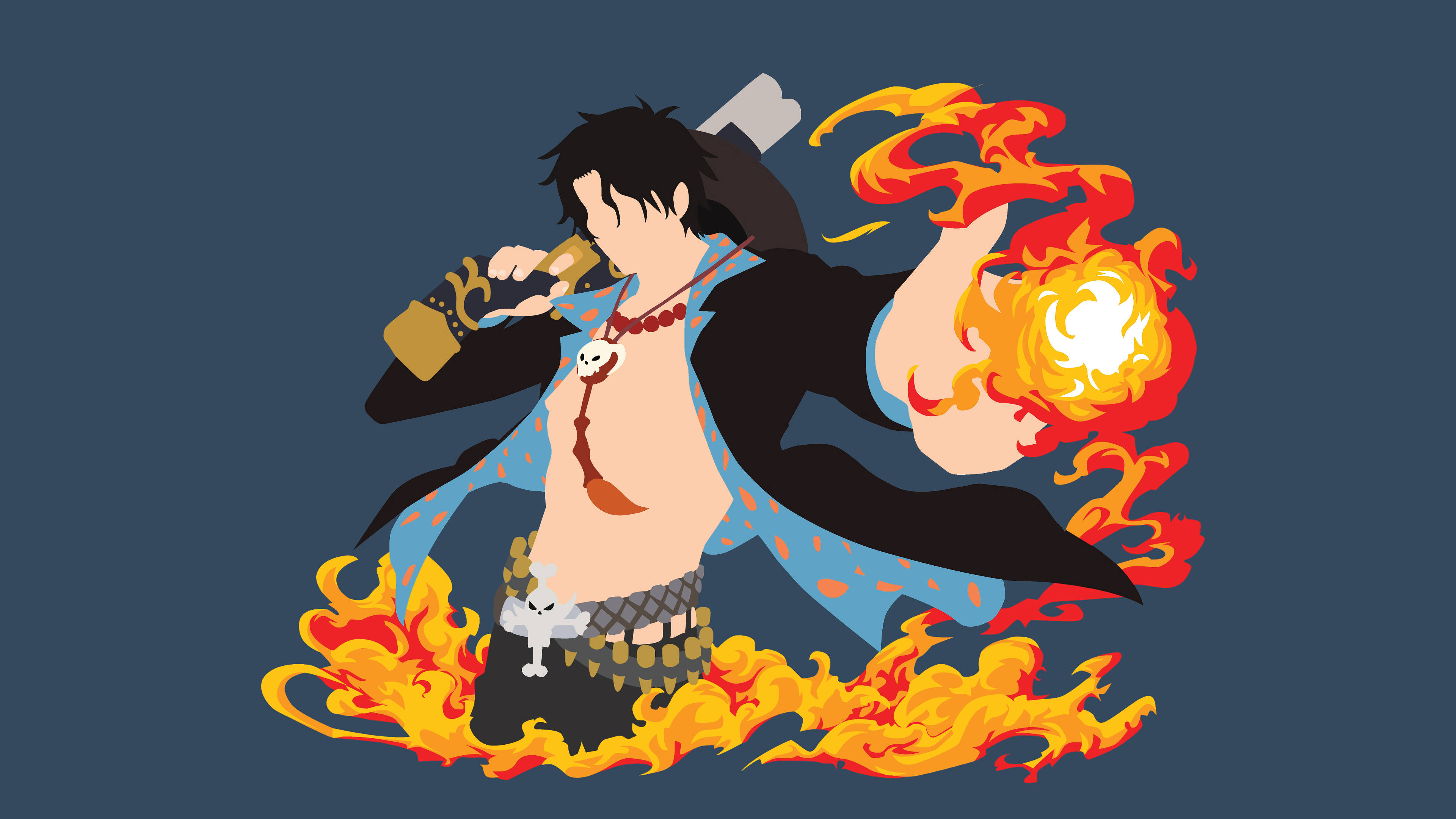 One Piece 4K पोर्टगस डी. ऐस वॉलपेपर