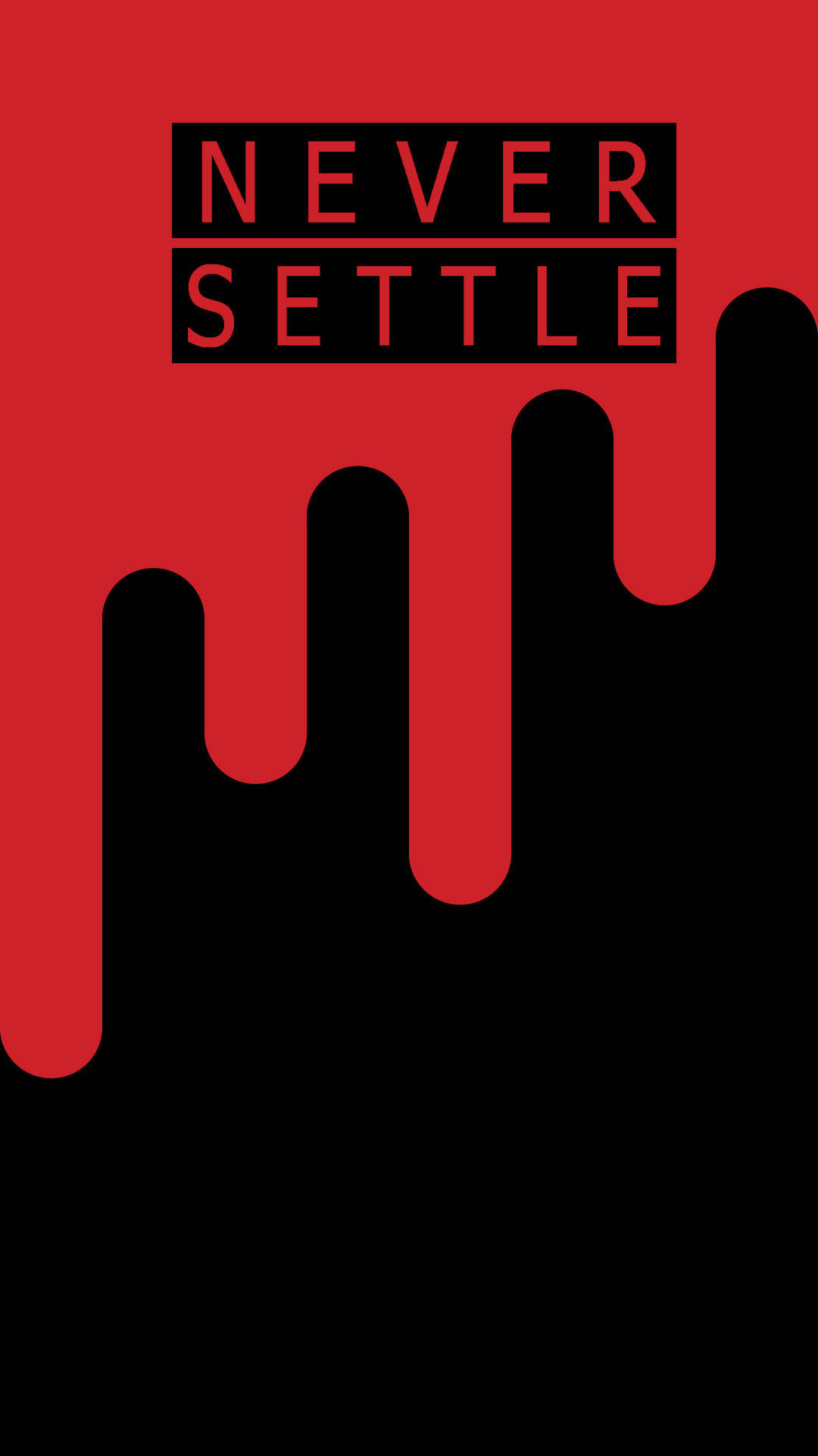 OnePlus Never Settle Dripping वॉलपेपर