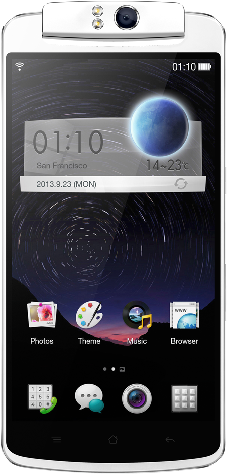 Oppo स्मार्टफोन सामने का दृश्य डिस्प्ले वॉलपेपर