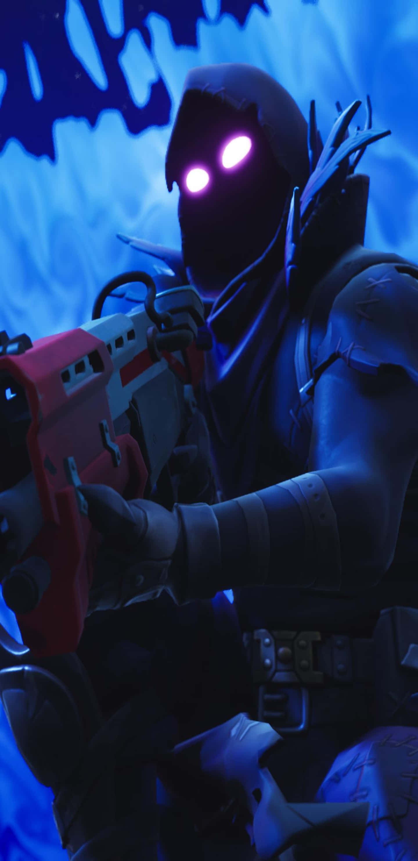 Pixel 3XL रेवेन Fortnite Battle Royale नीला एस्थेटिक बैकग्राउंड वॉलपेपर