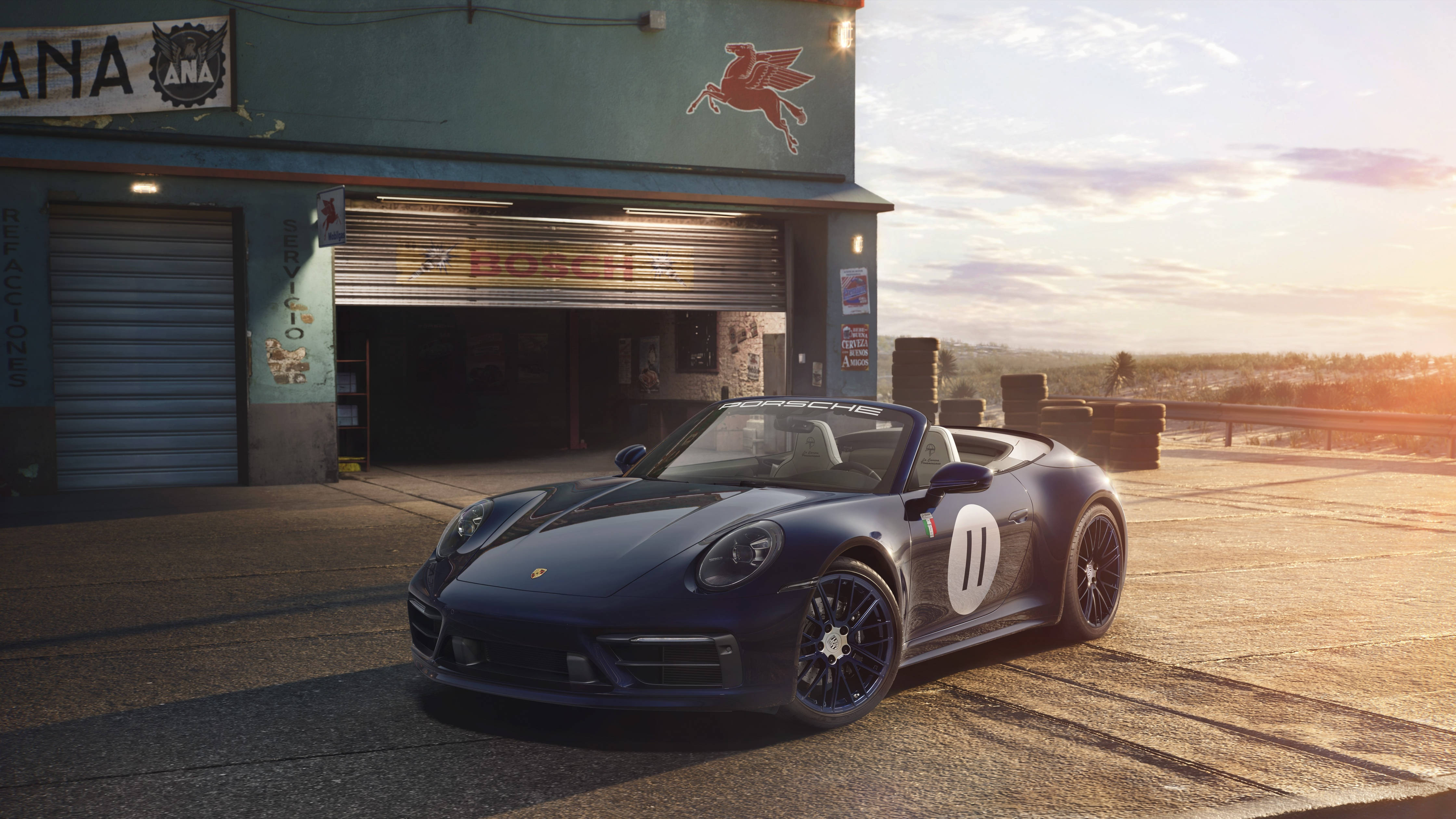 Porsche 911 S Cabriolet 4K लैपटॉप कार वॉलपेपर