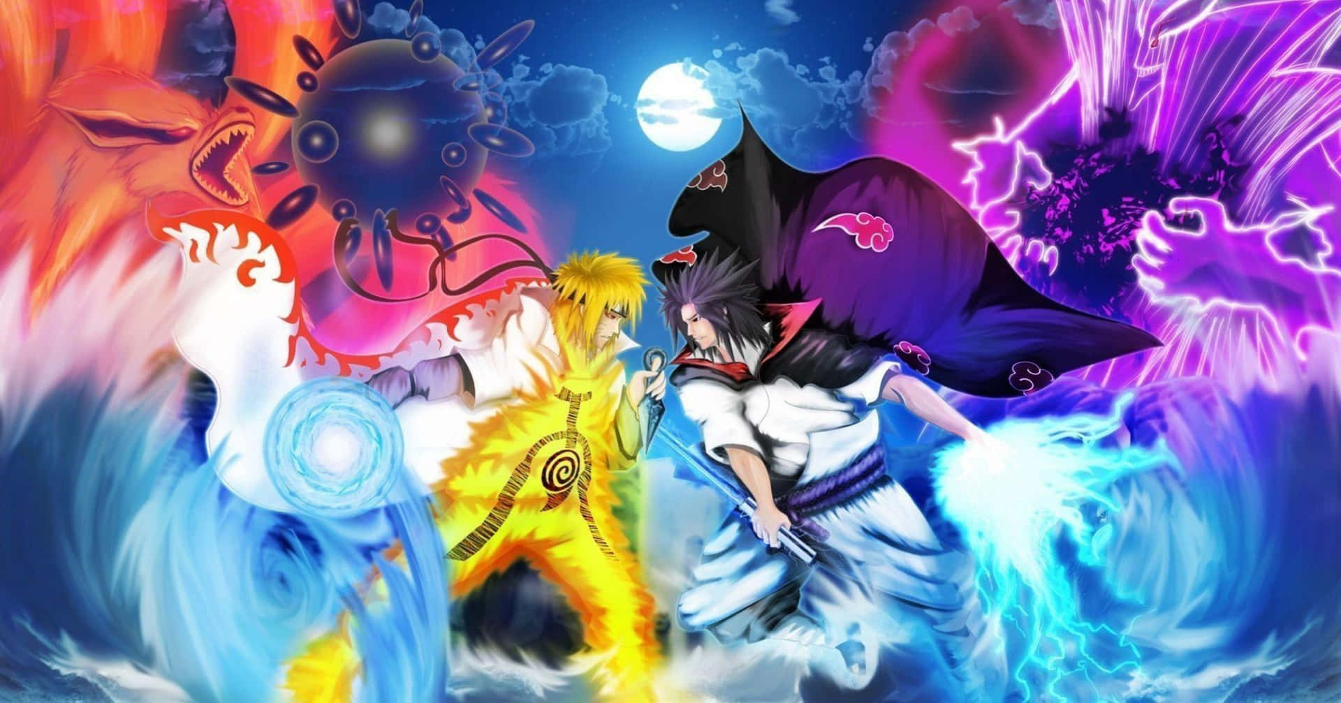 PS4 Naruto पूर्ण शक्ति नारुतो और सासुके वॉलपेपर