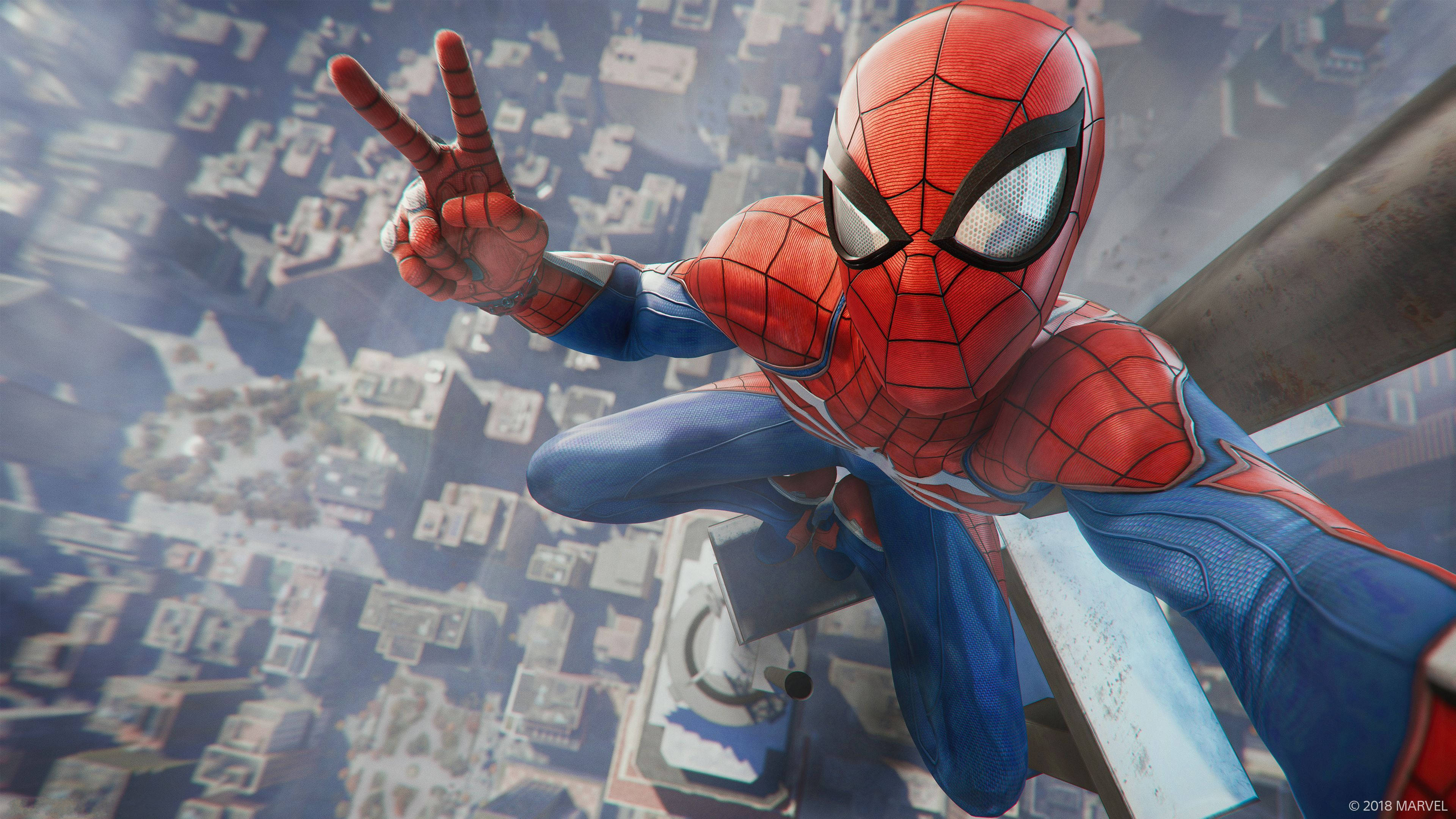 स्पाइडर मैन PS4 का प्यारा सेल्फी वॉलपेपर