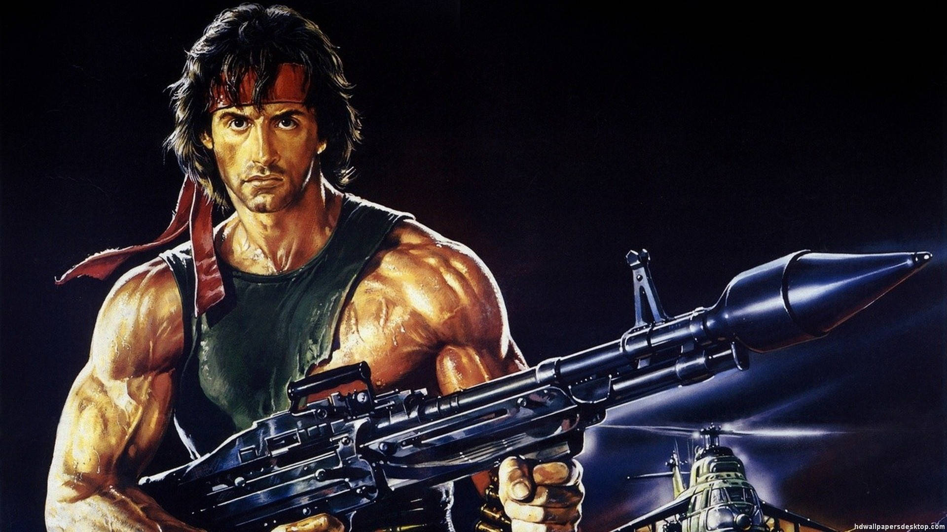 Rambo राइफल ग्रेनेड आर्ट वॉलपेपर