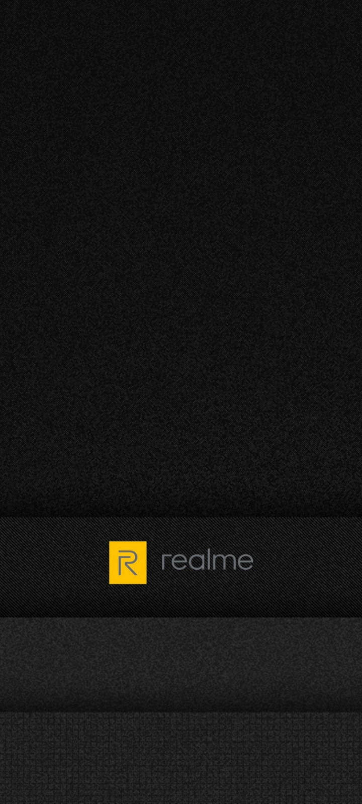 Realme लोगो काला और ग्रे वॉलपेपर