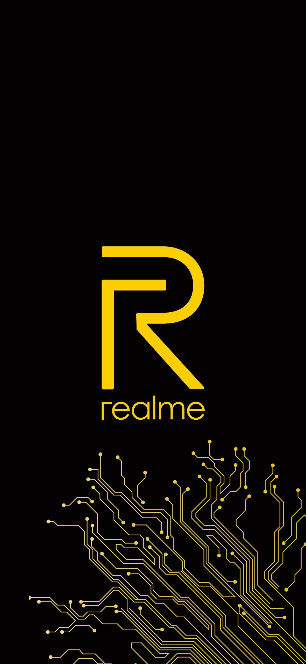 Realme लोगो सर्किट बोर्ड वॉलपेपर
