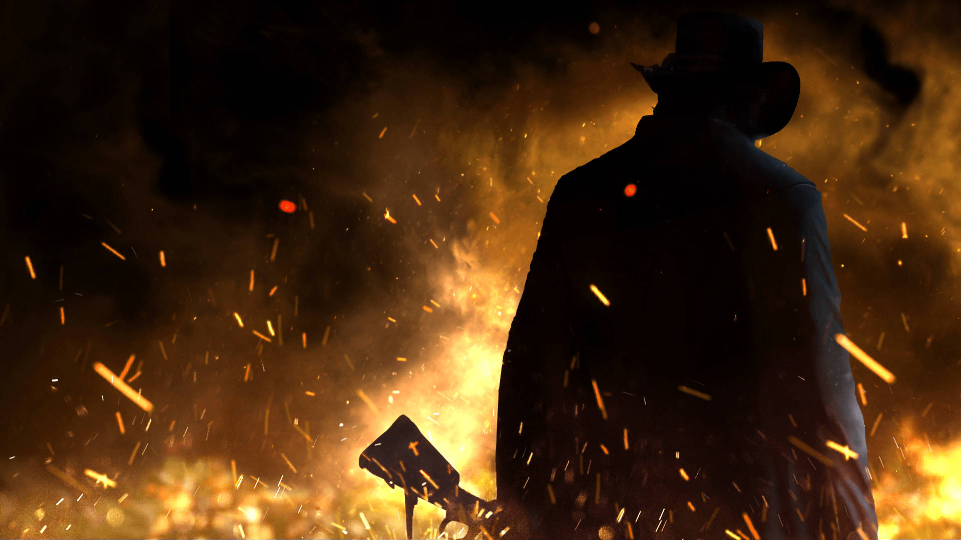 Red Dead Redemption 2 4K आग वॉलपेपर