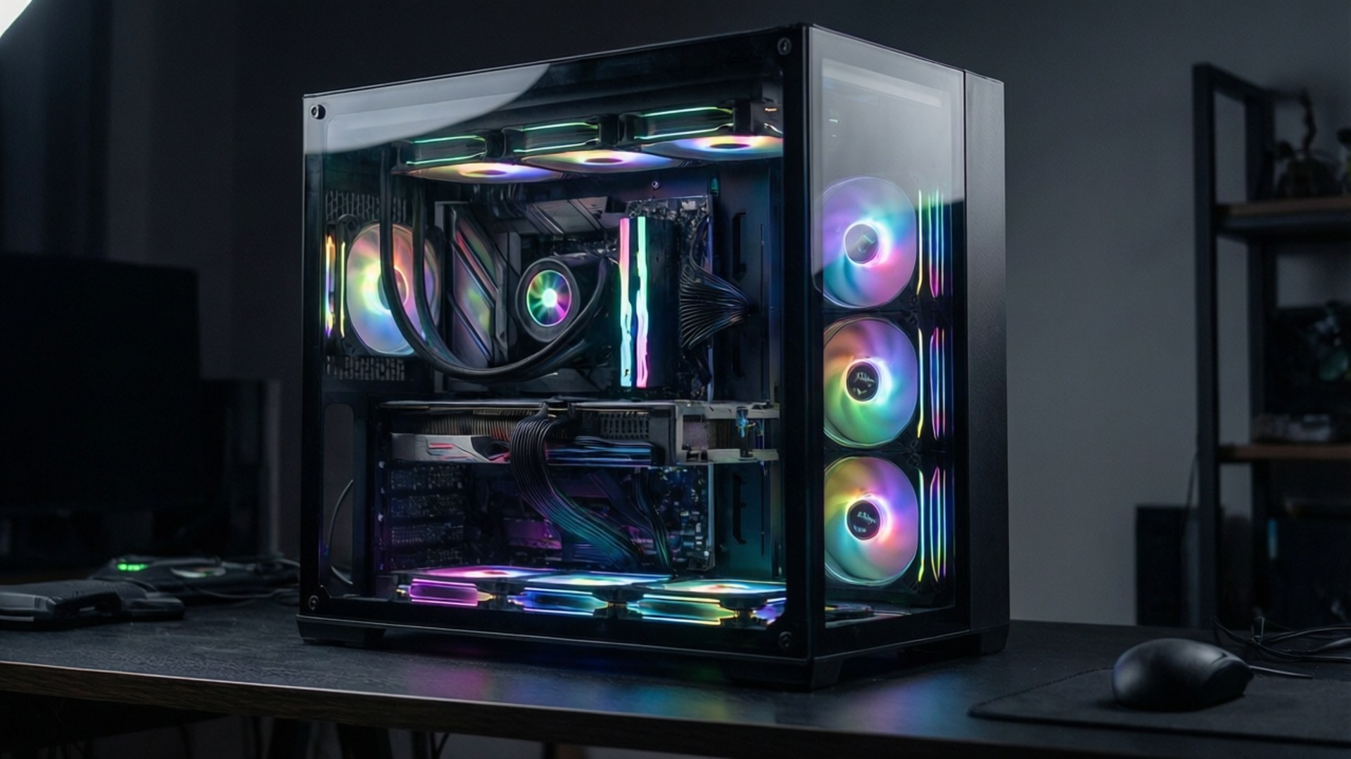 RGB गेमिंग पीसी वॉलपेपर