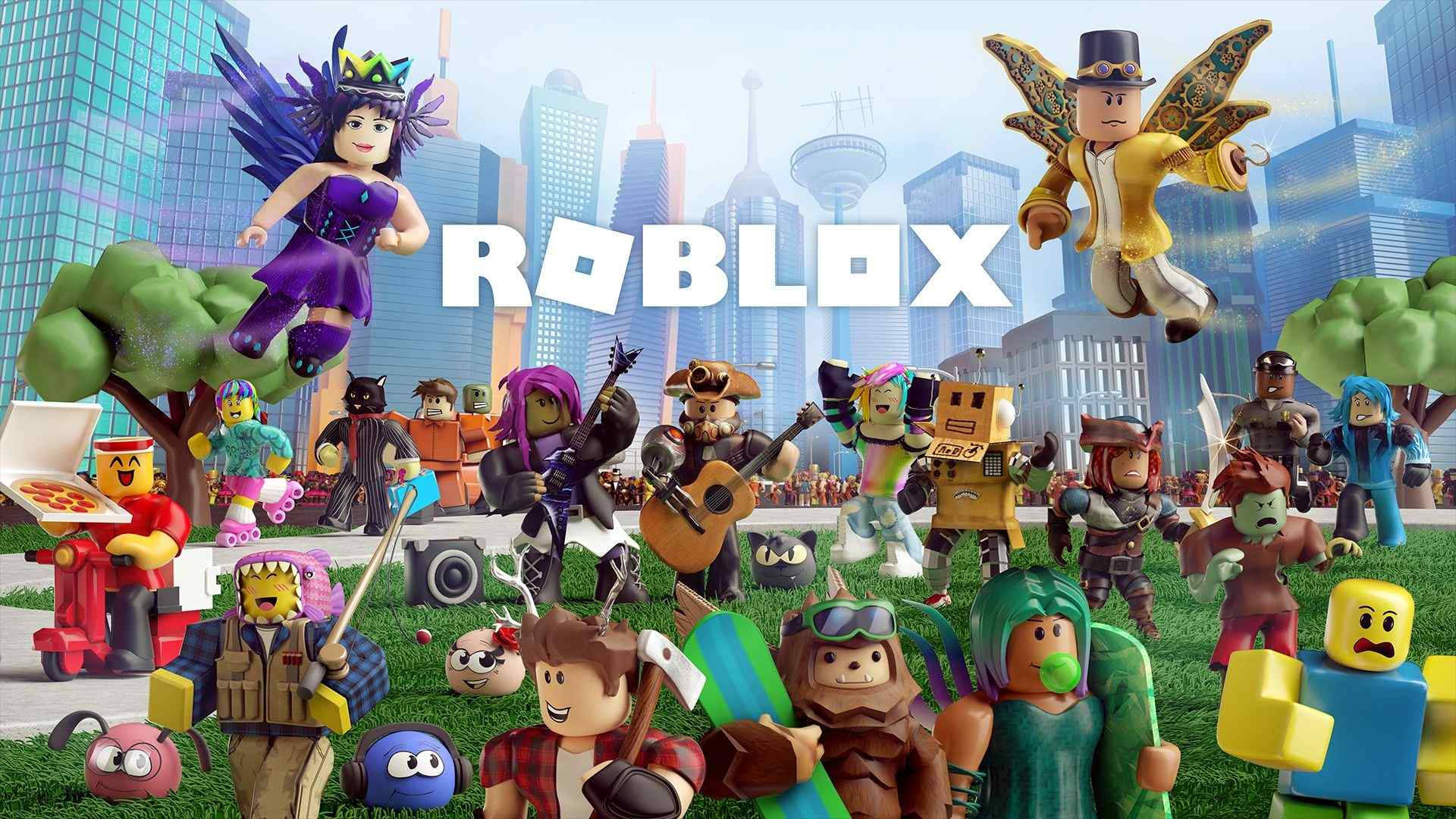 शहरी जीवन को अपनाते कूल Roblox पात्र वॉलपेपर