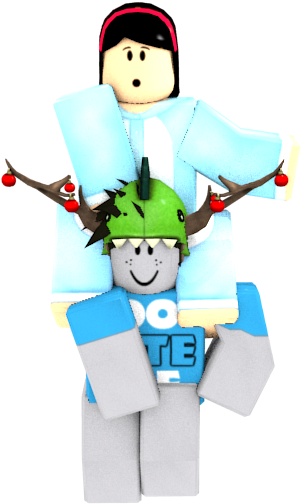 Roblox किरदार का त्योहारी पहनावा रेनडियर टोपी वॉलपेपर