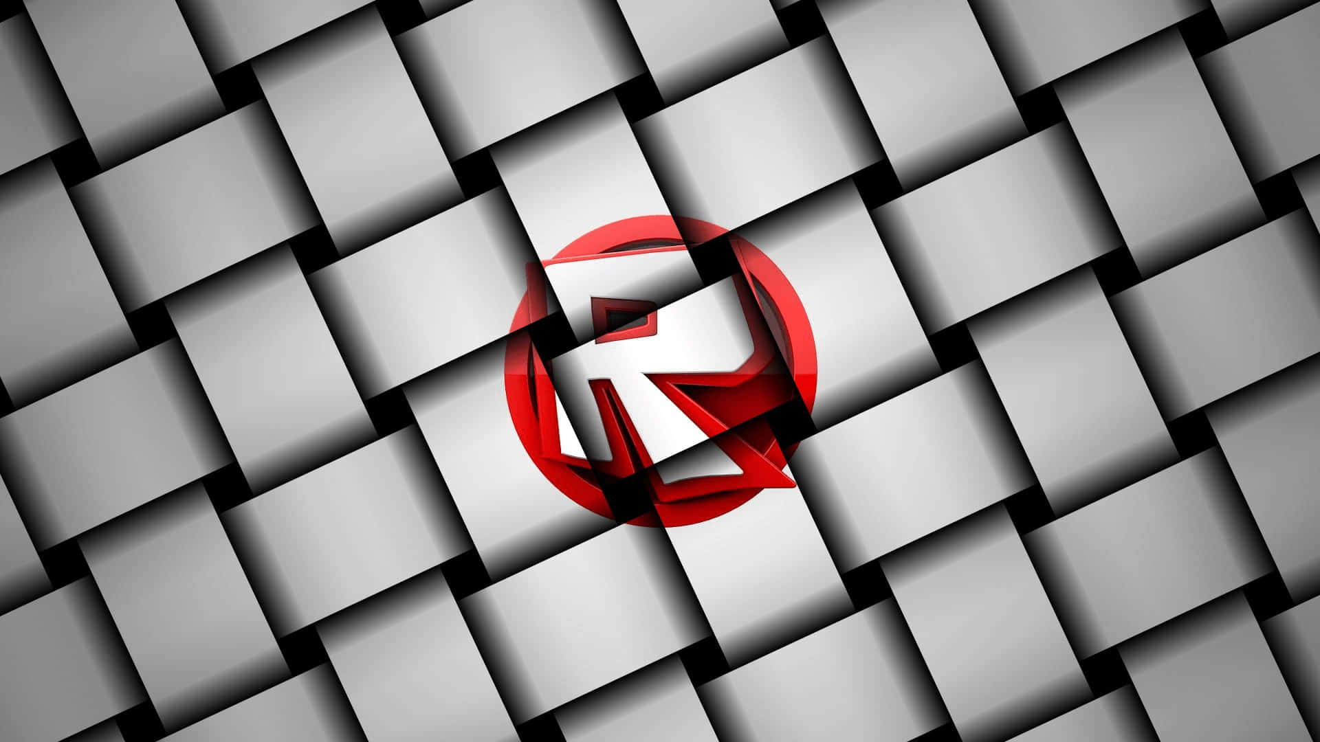 आयताकार ब्लॉकों पर छपा Roblox लोगो वॉलपेपर
