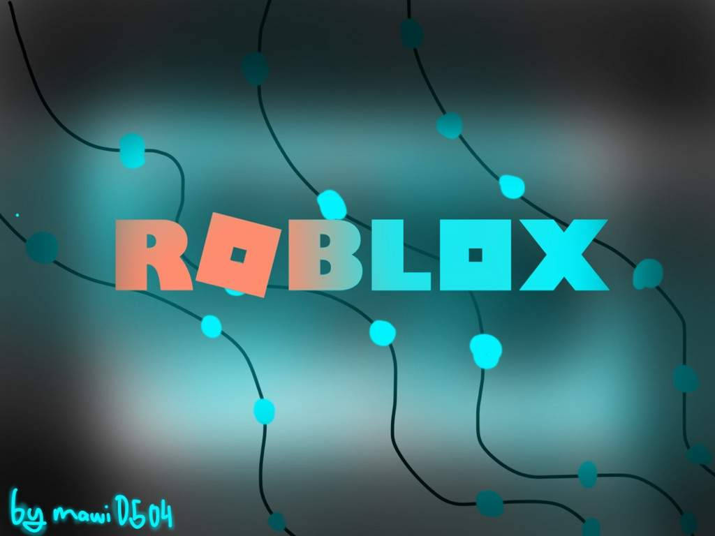 Roblox वीडियो गेम के लोगो डिज़ाइन की कलात्मक वॉलपेपर। — रोब्लॉक्स वॉलपेपर