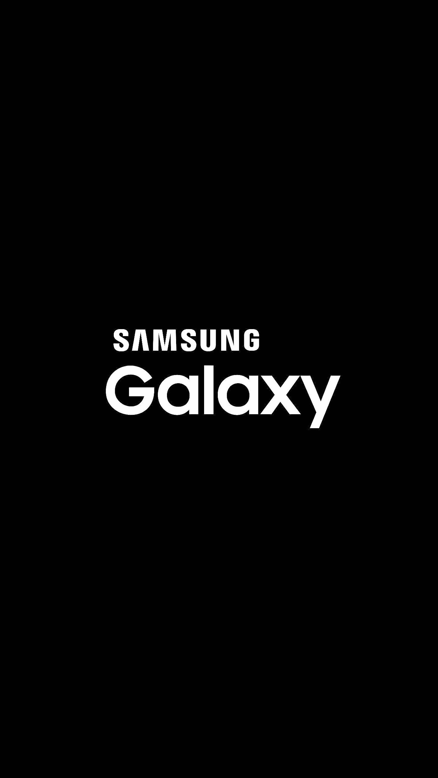 Samsung Galaxy काला और सफेद लोगो वॉलपेपर