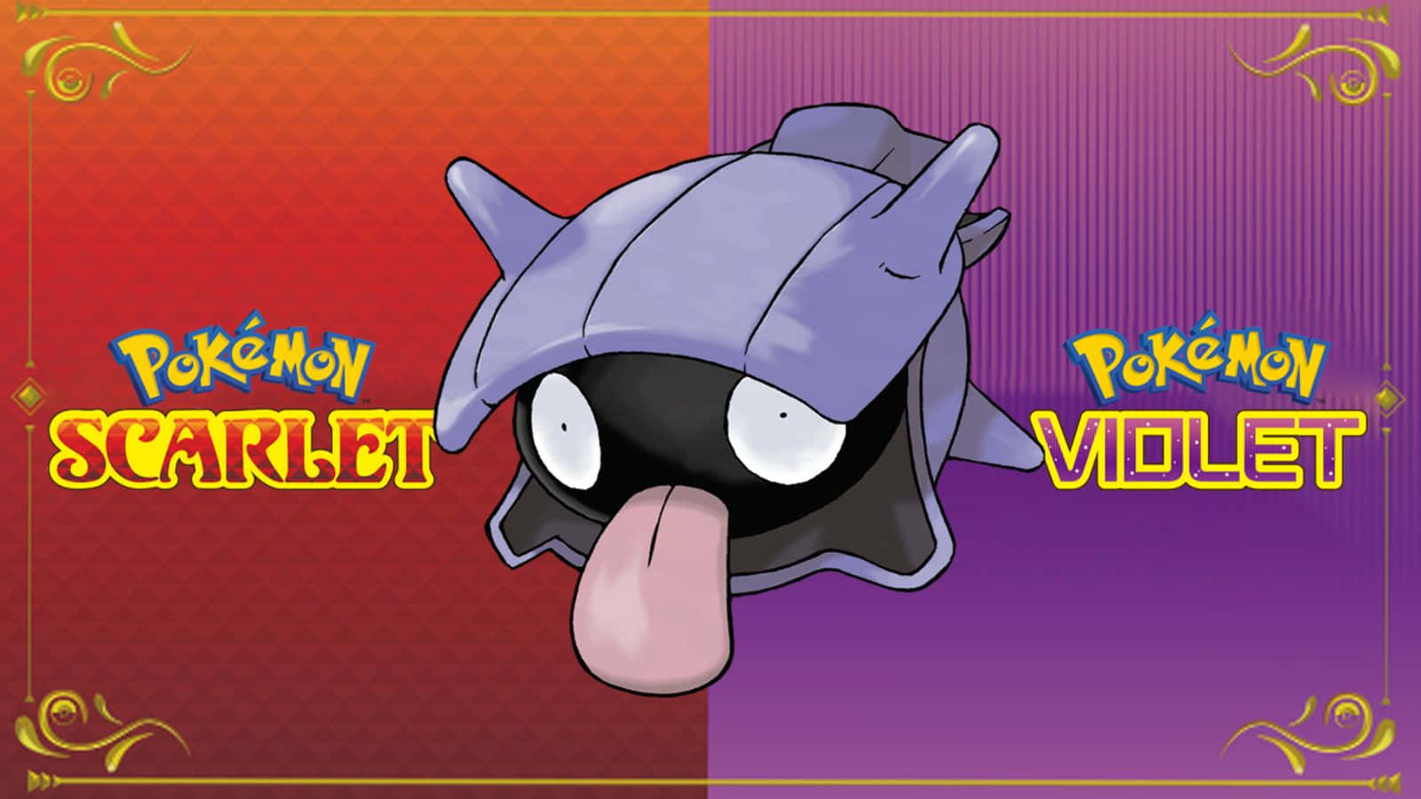 Shellder Scarlet Violet बैकग्राउंड वॉलपेपर