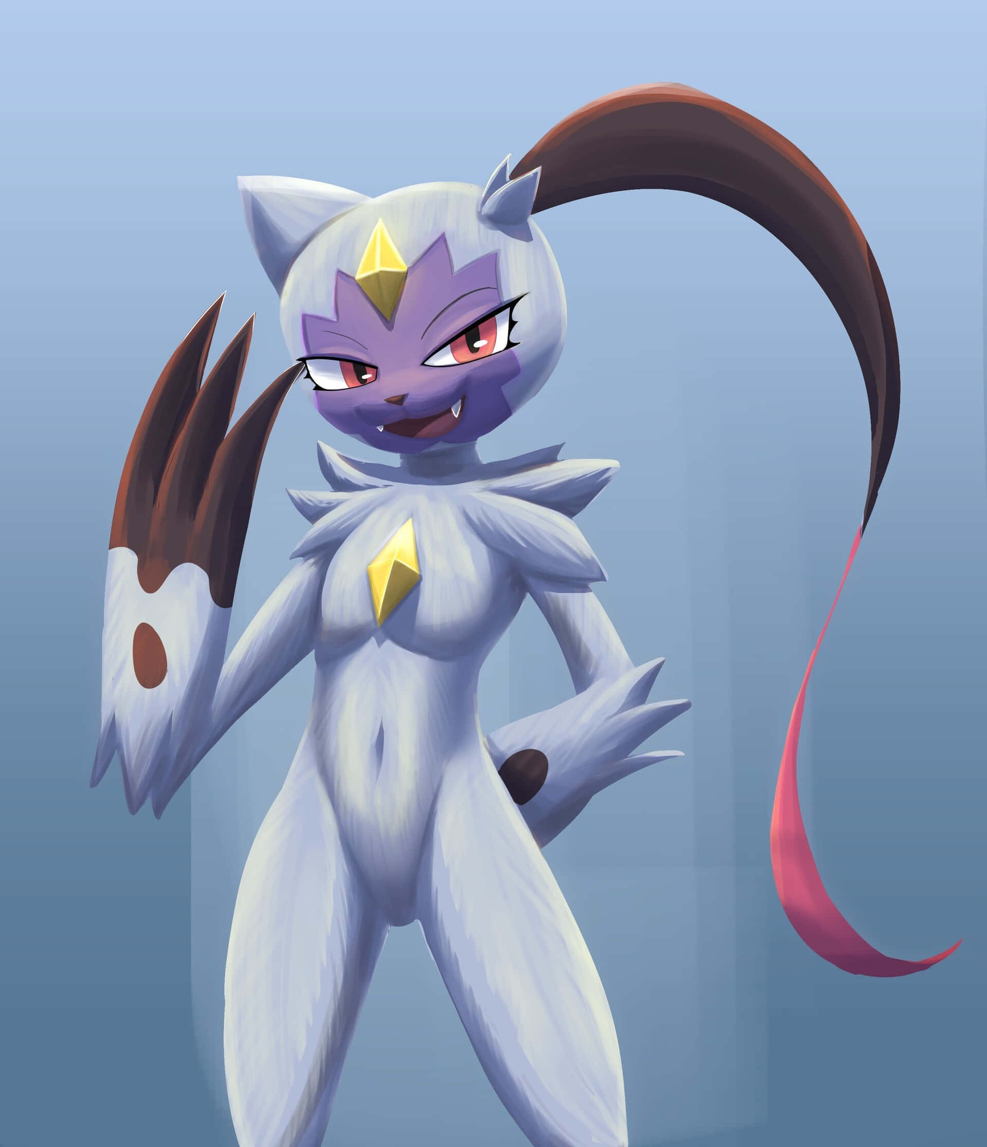 Sneasler Pokemon सलामी मुद्रा में वॉलपेपर