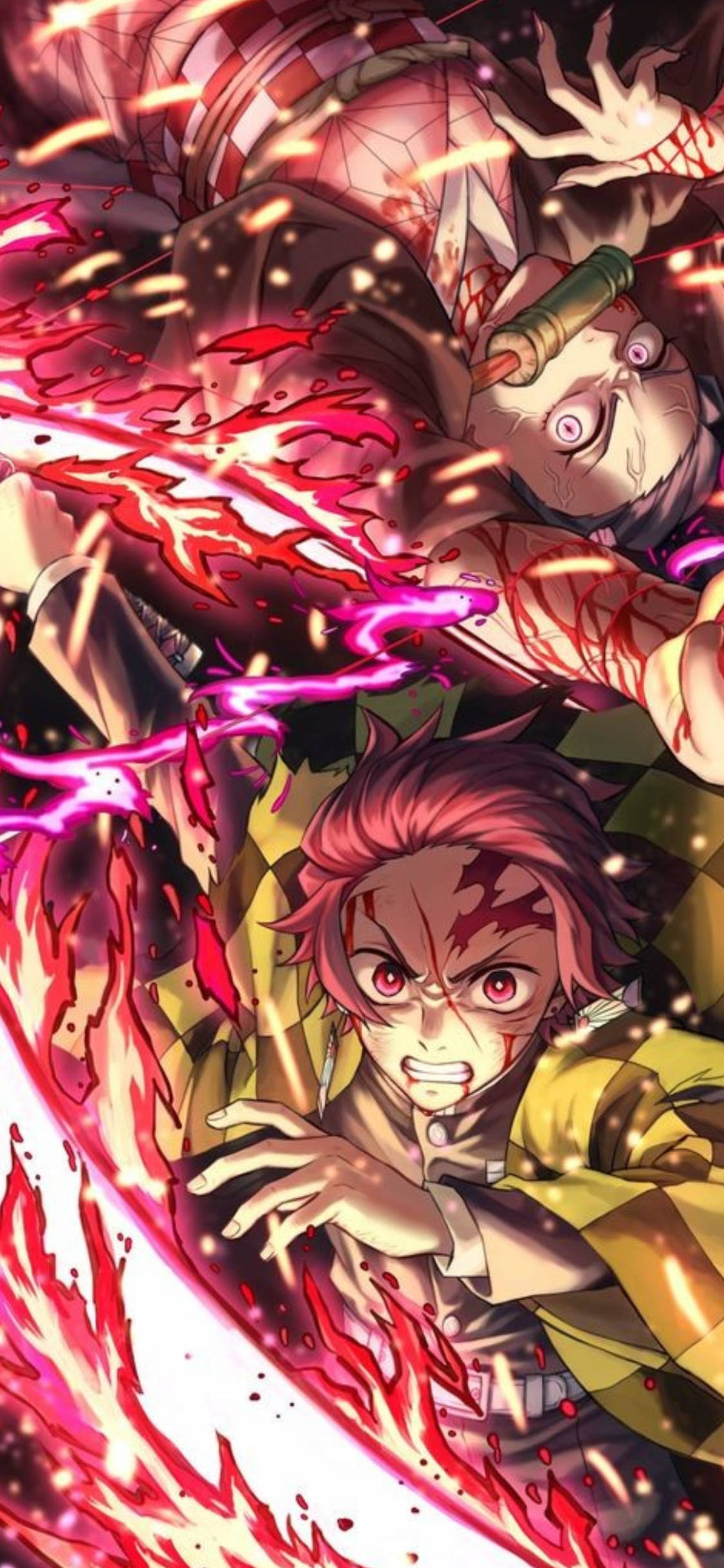 Tanjiro Nezuko Demon Slayer आईफोन वॉलपेपर