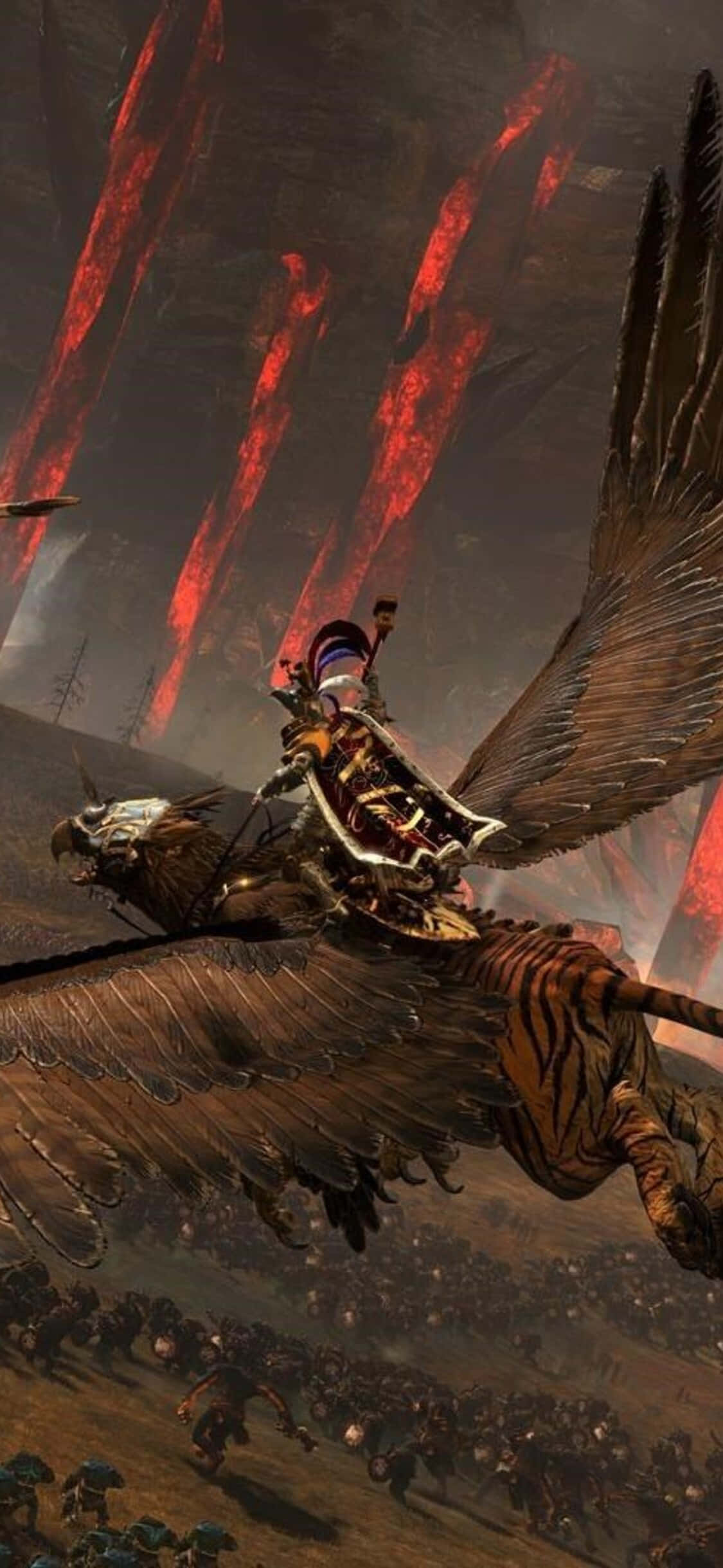 Total War: Warhammer में अपने iPhone X पर युद्ध की रणनीतियाँ बनाएँ वॉलपेपर