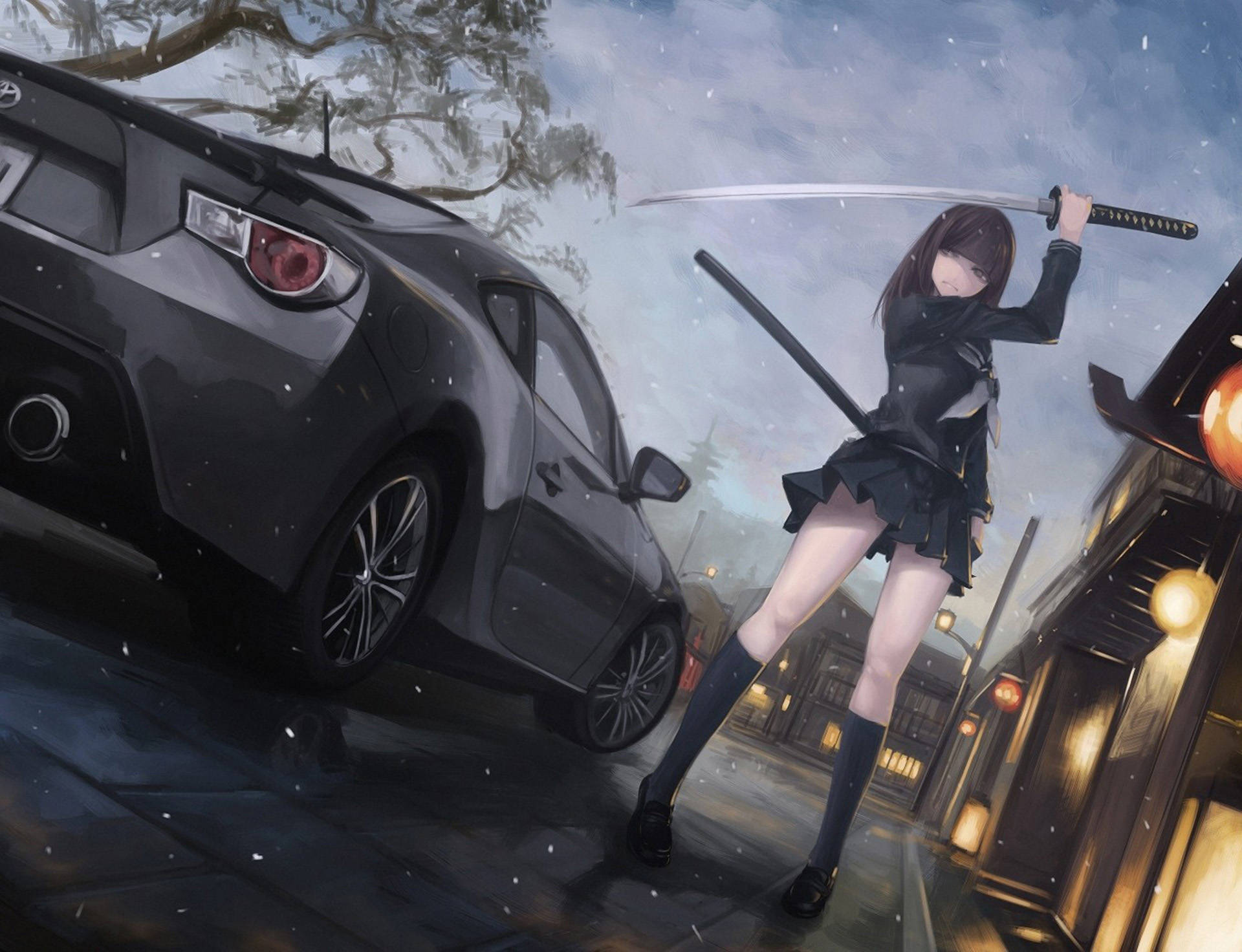 Toyota 86 एनिमे कार वॉलपेपर